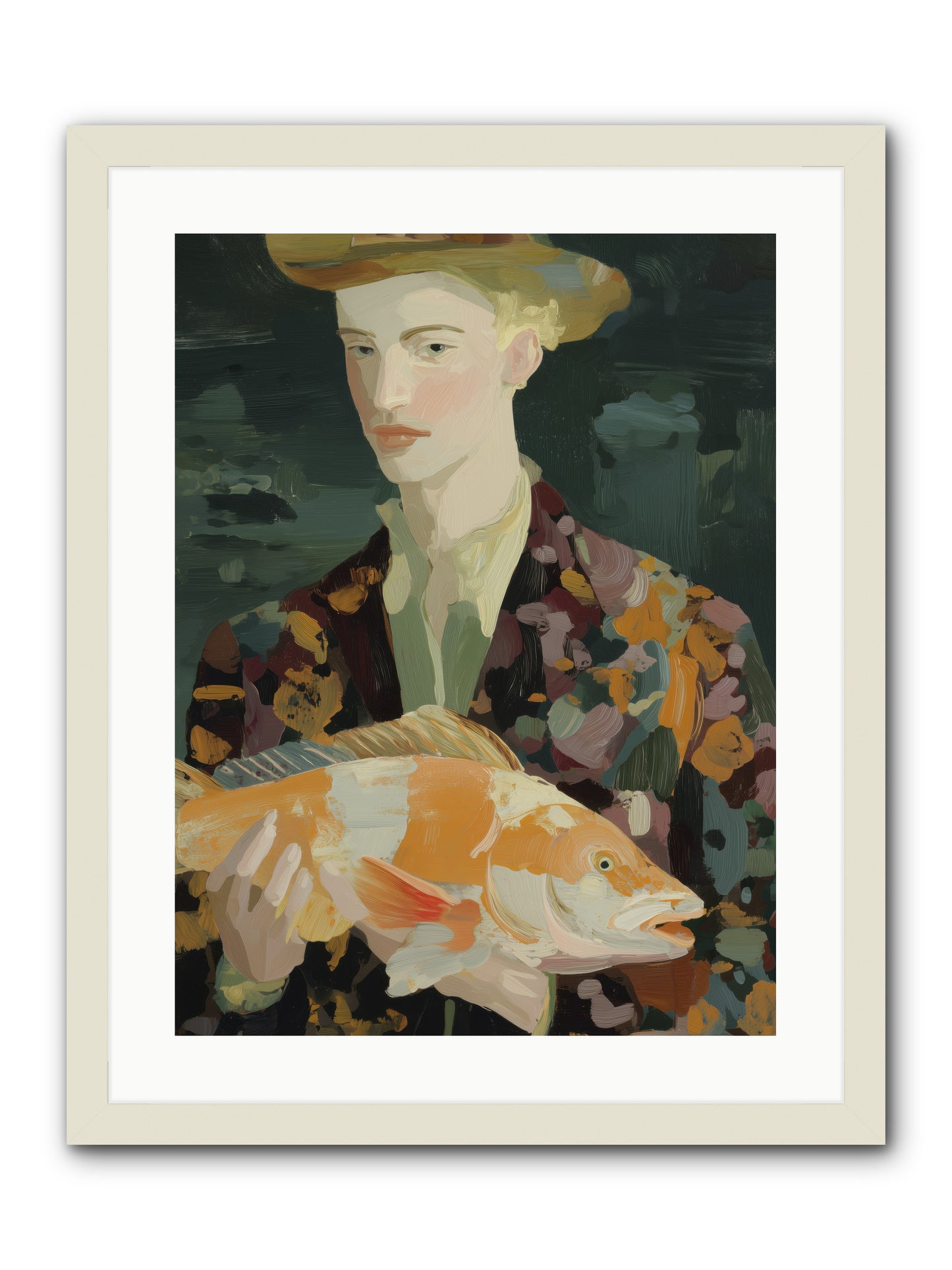 Fisherman's Gift  -- Framed Print - White 18x24