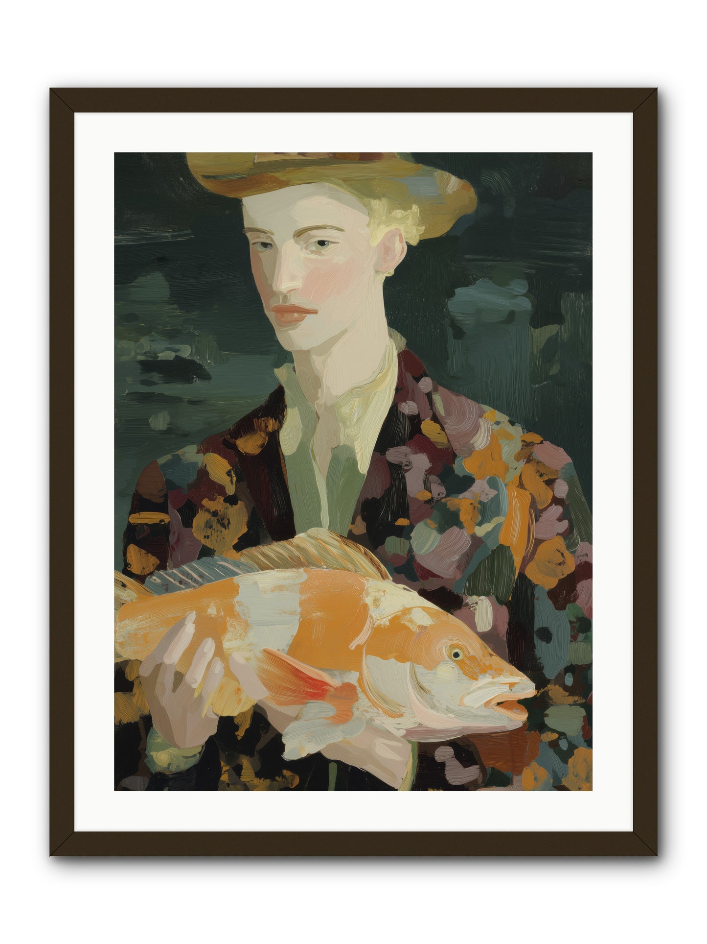 Fisherman's Gift  -- Framed Print - Black 24x32