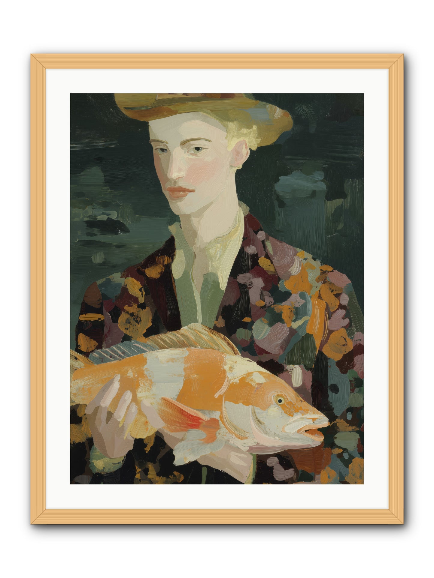 Fisherman's Gift  -- Framed Print - Natural 24x32