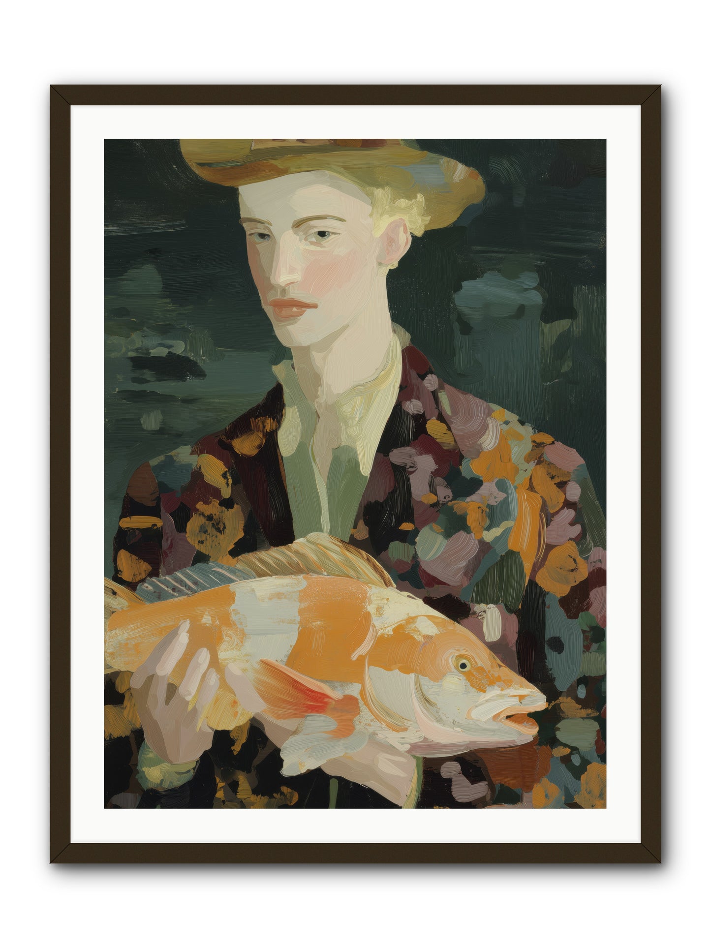 Fisherman's Gift  -- Framed Print - Black 30x40