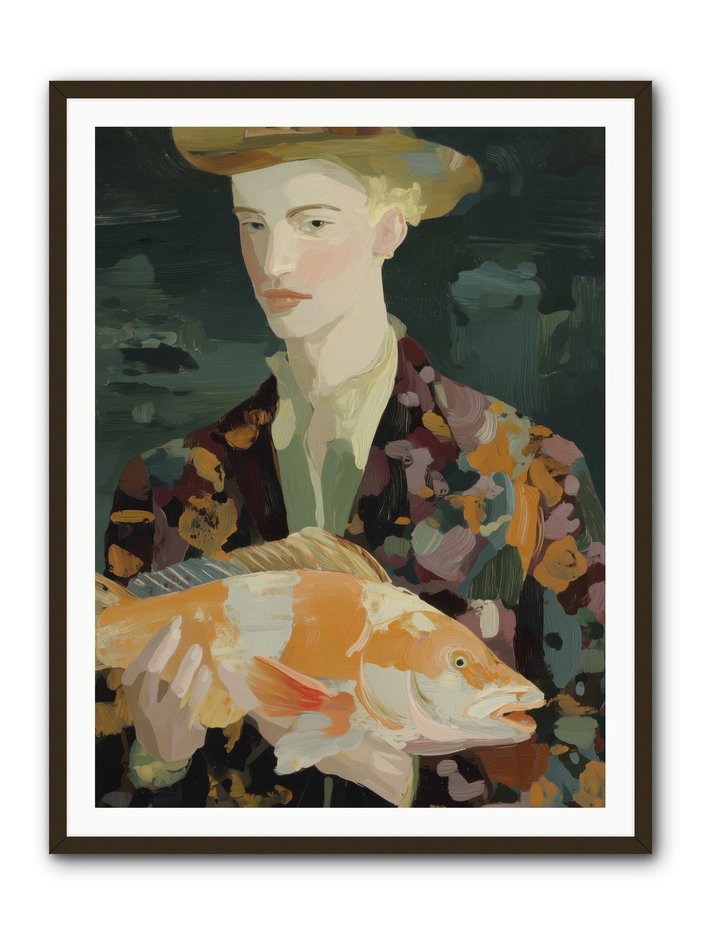 Fisherman's Gift  -- Framed Print - Black 36x48