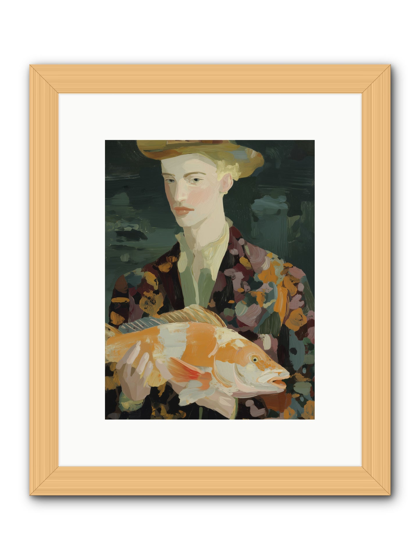 Fisherman's Gift  -- Framed Print - Natural 9x12