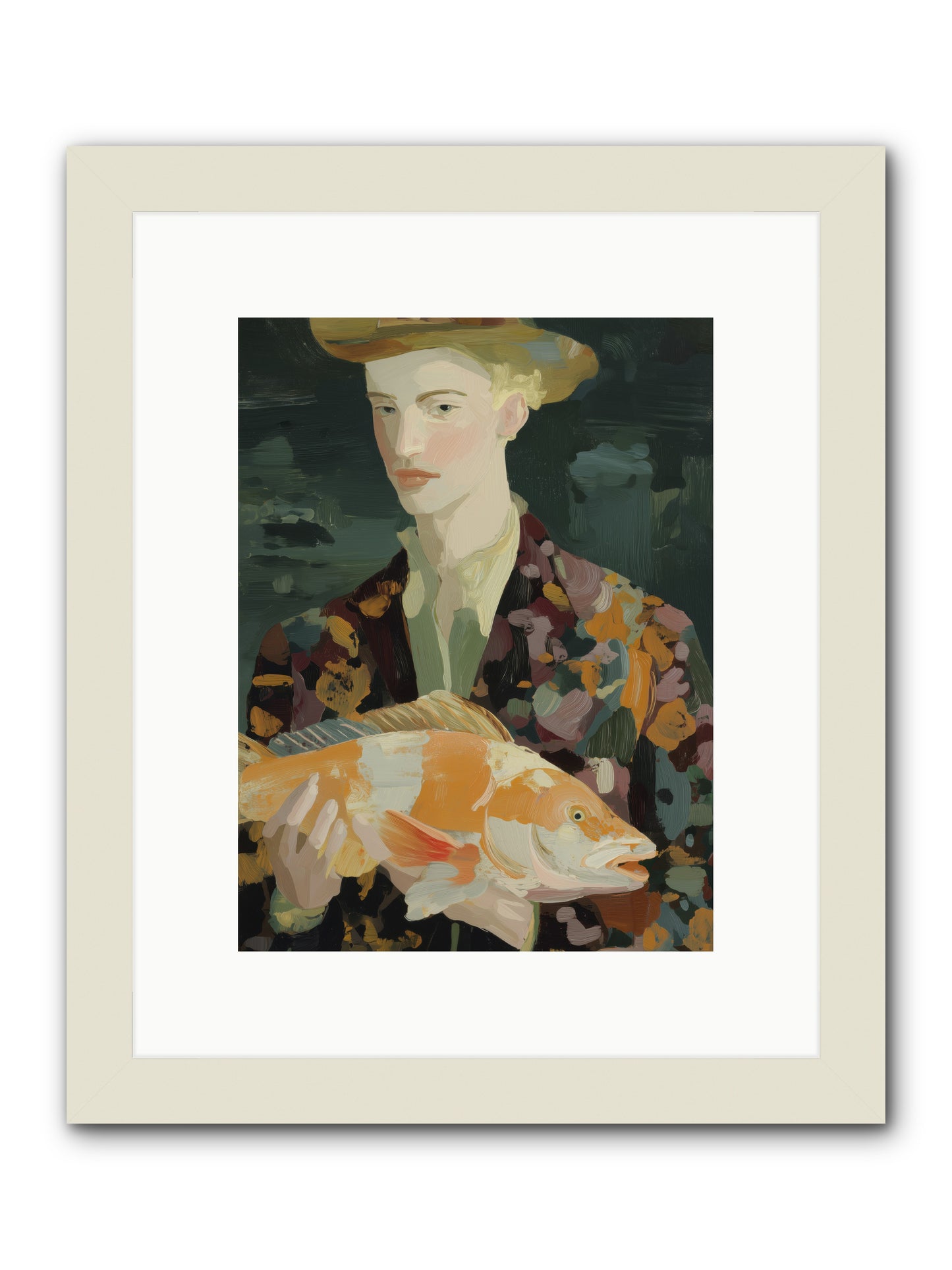 Fisherman's Gift  -- Framed Print - White 9x12
