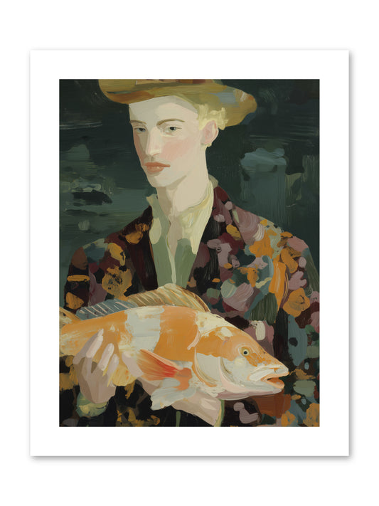 Fisherman's Gift  -- Paper Print 9x12