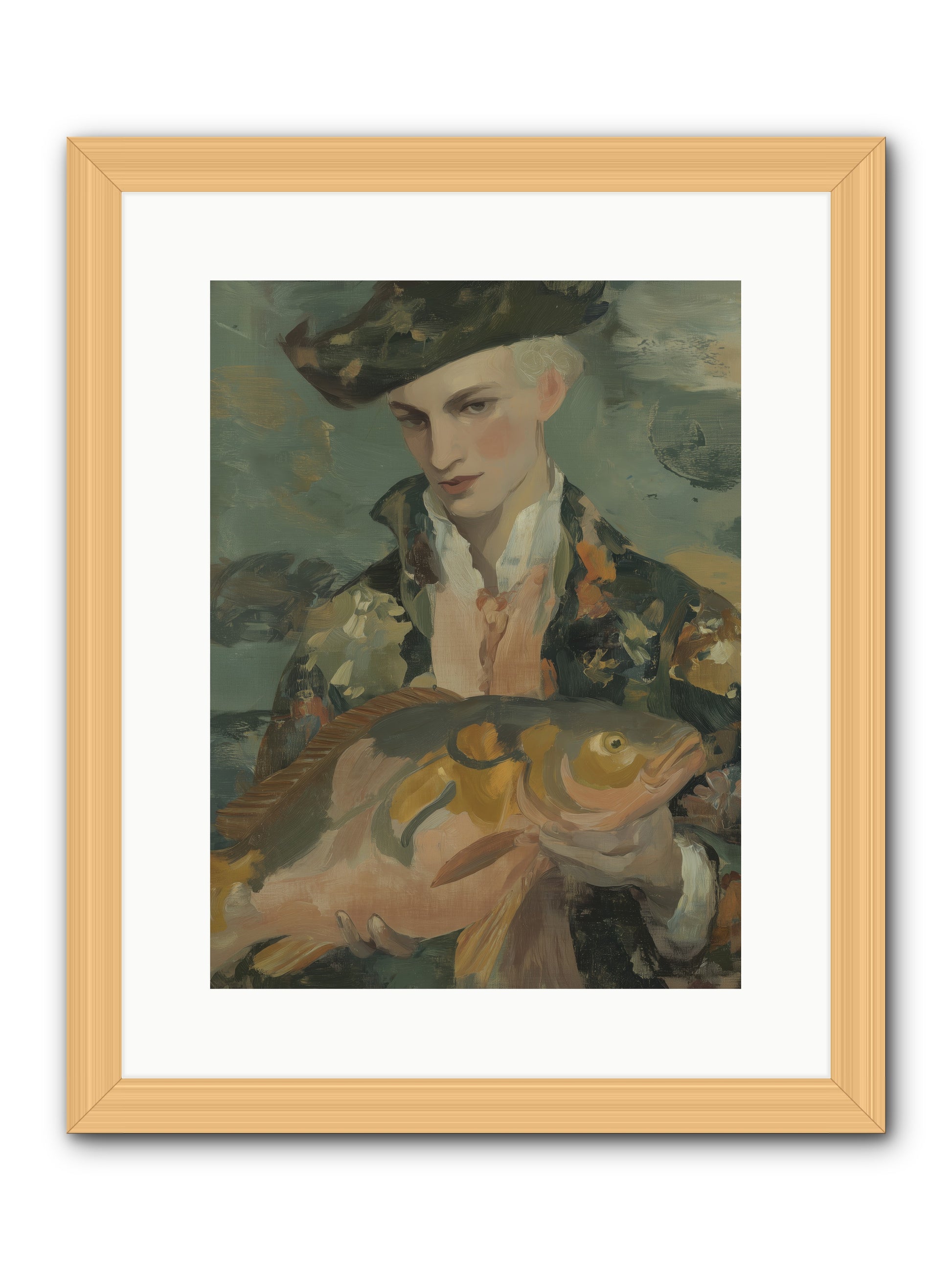 Fisherman's Net -- Framed Print - Natural 12x16