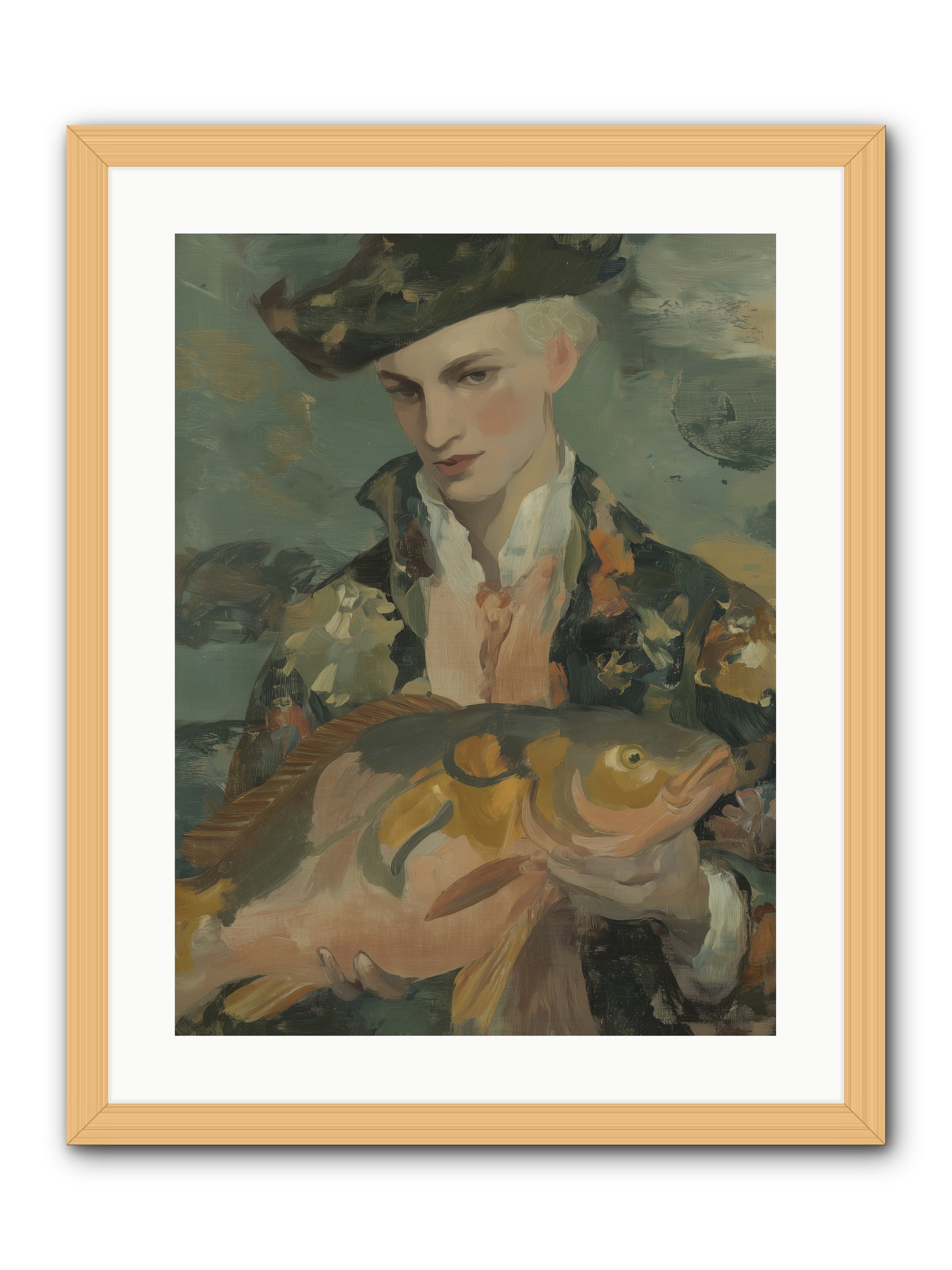 Fisherman's Net -- Framed Print - Natural 18x24