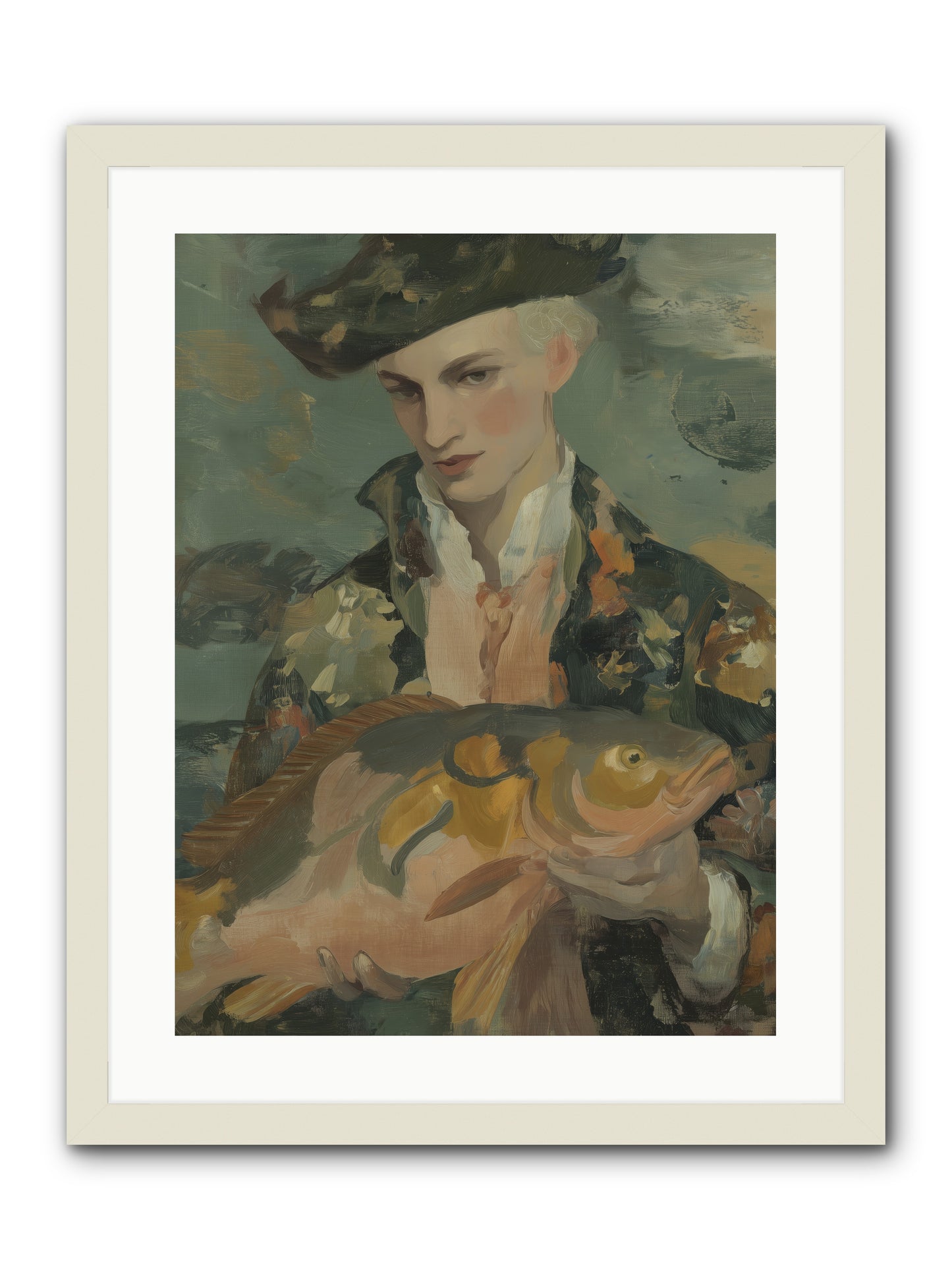 Fisherman's Net -- Framed Print - White 18x24