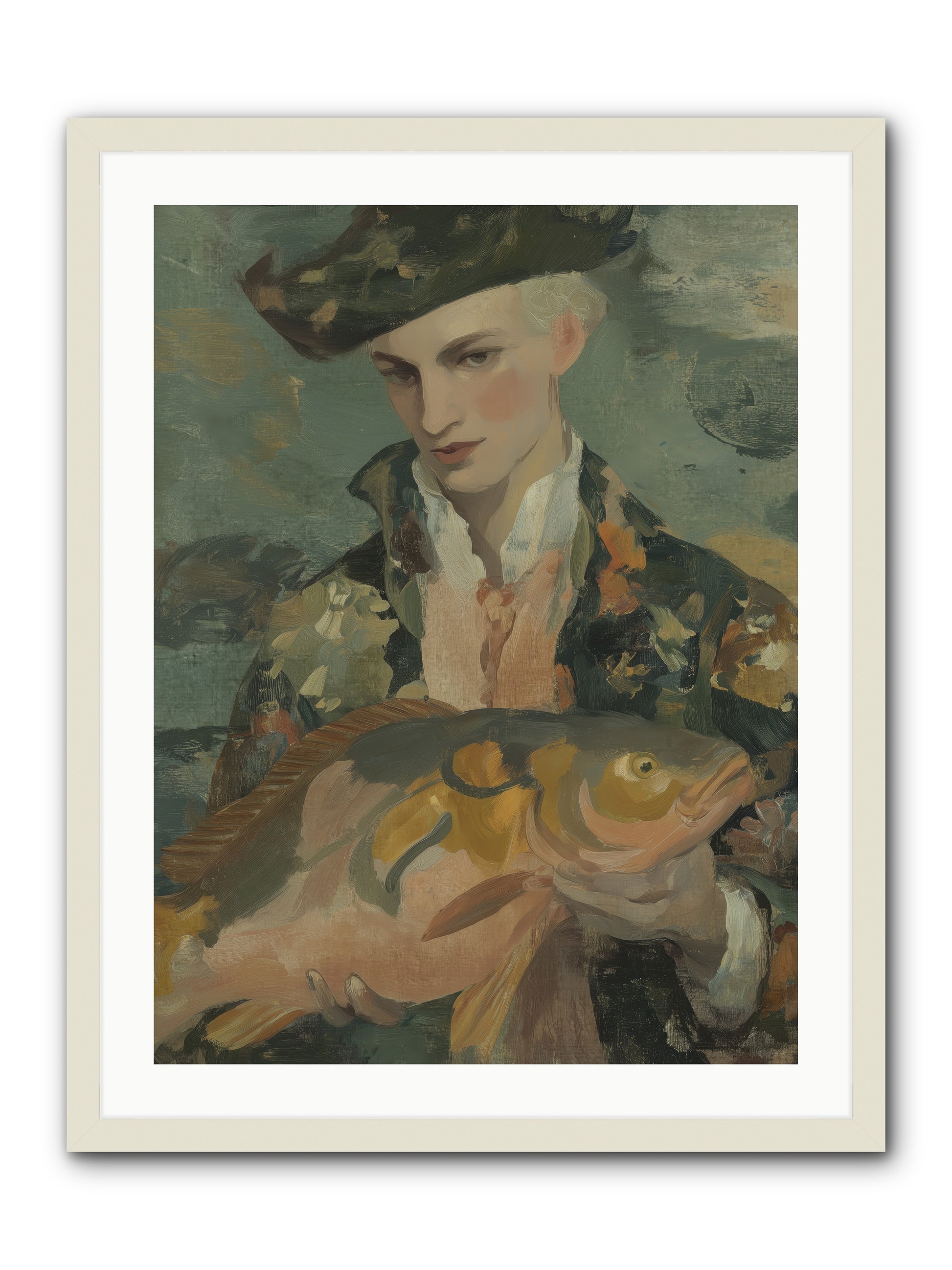 Fisherman's Net -- Framed Print - White 24x32