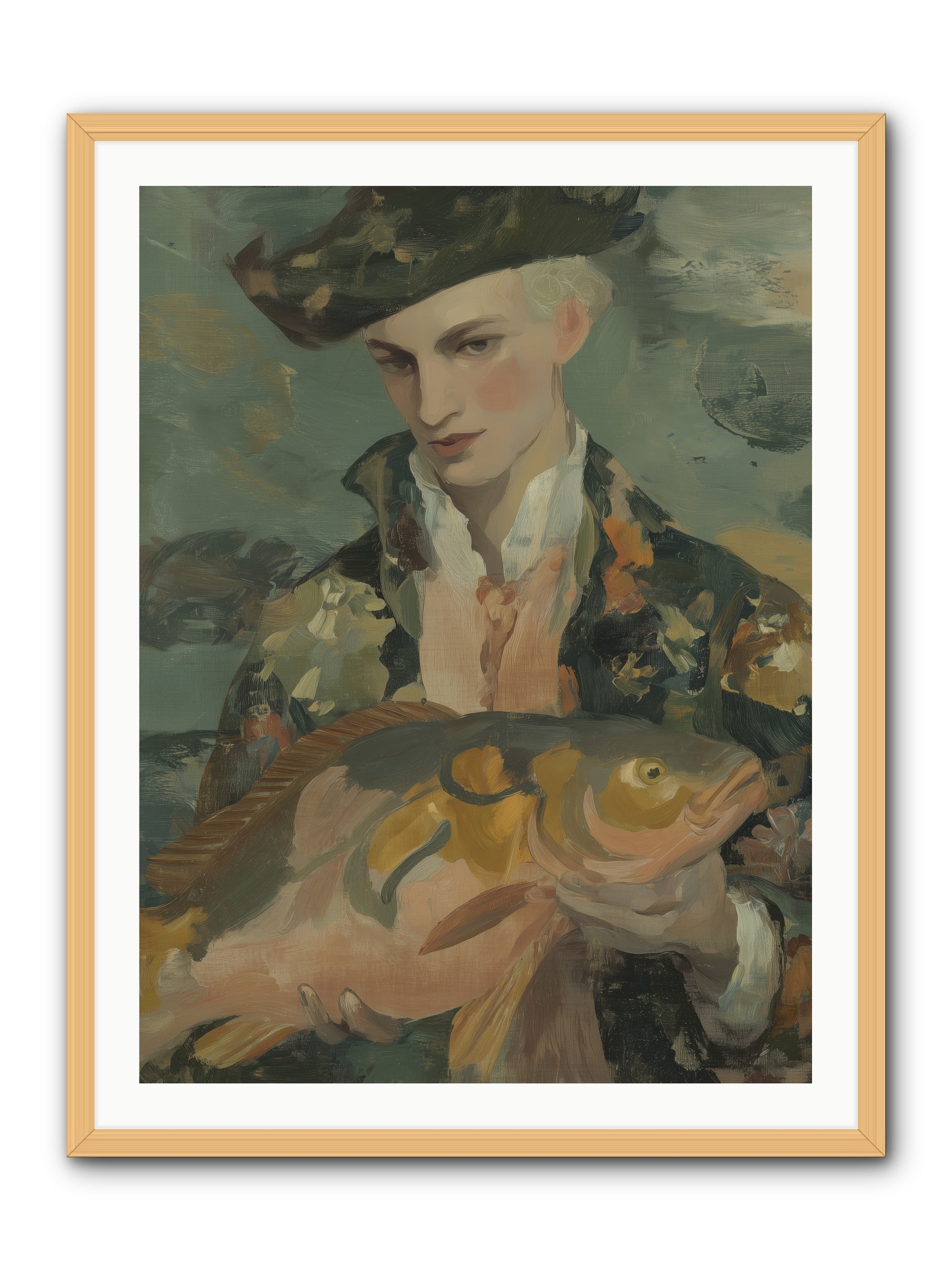 Fisherman's Net -- Framed Print - Natural 30x40