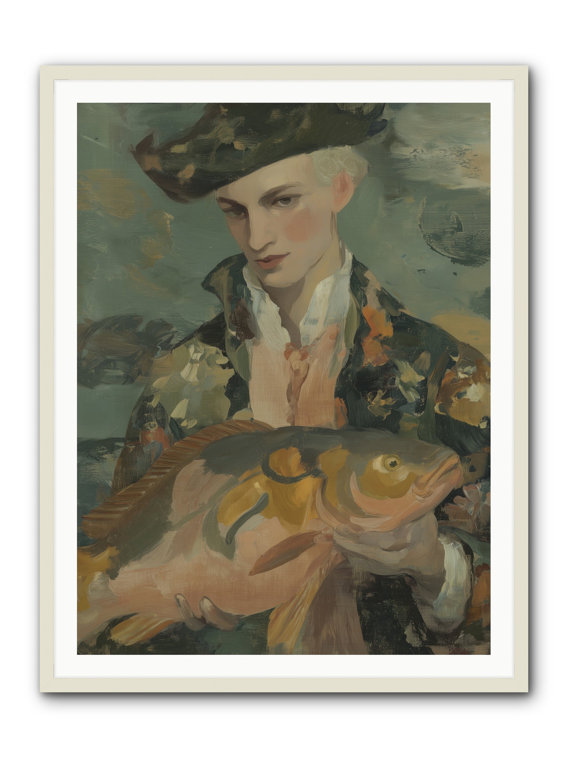 Fisherman's Net -- Framed Print - White 36x48