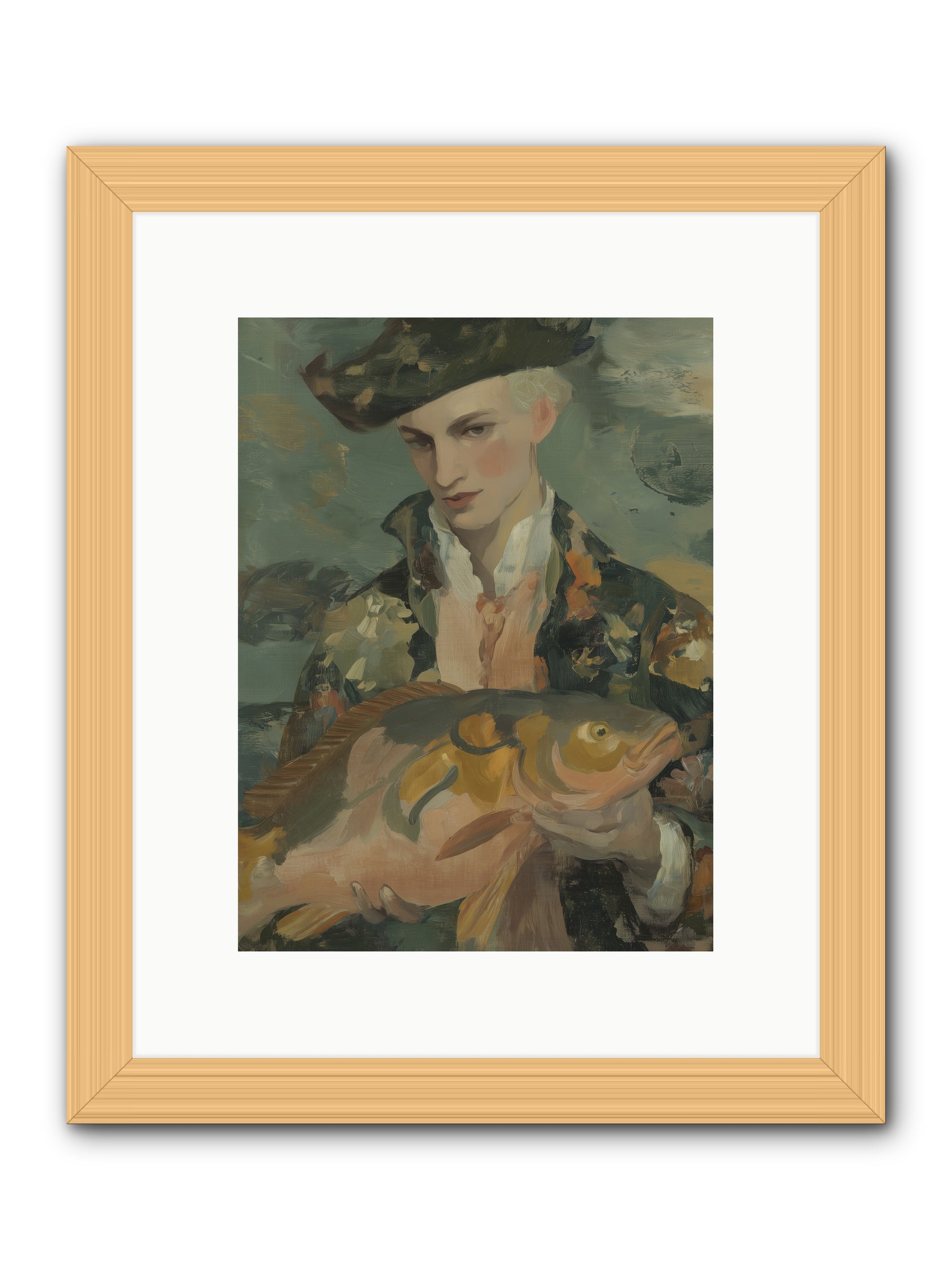 Fisherman's Net -- Framed Print - Natural 9x12