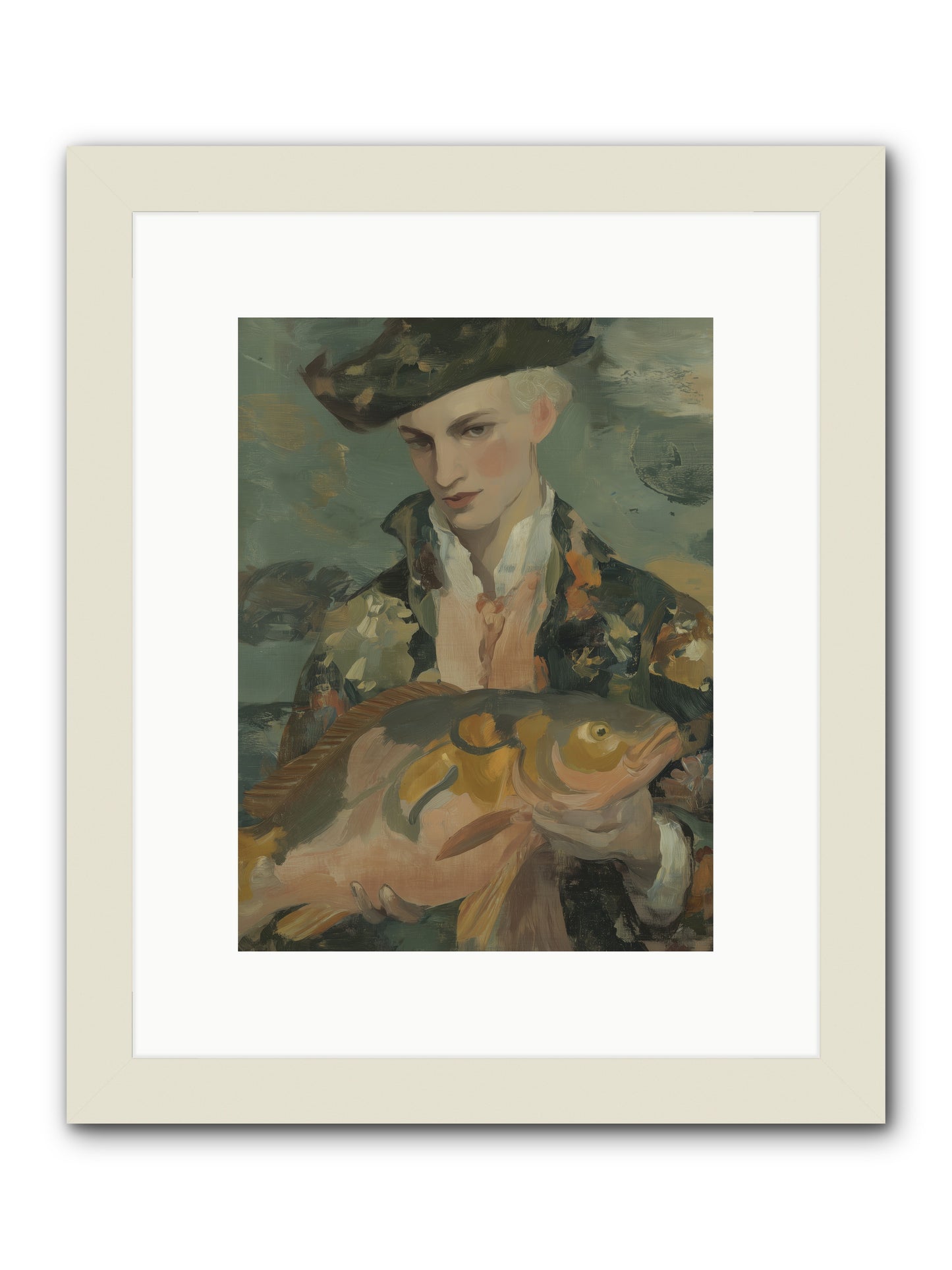 Fisherman's Net -- Framed Print - White 9x12