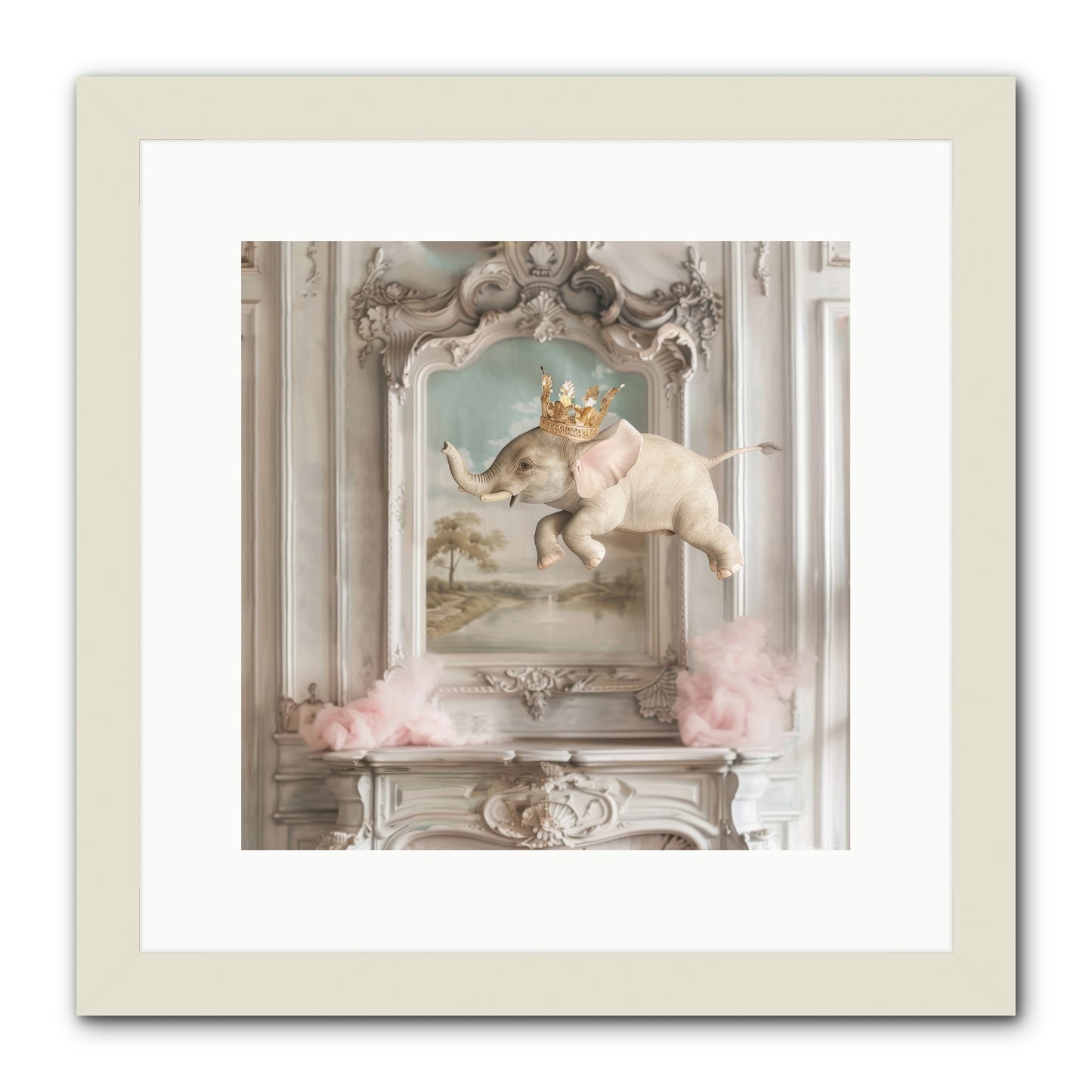 Fitzroy -- Framed Print - White 12x12