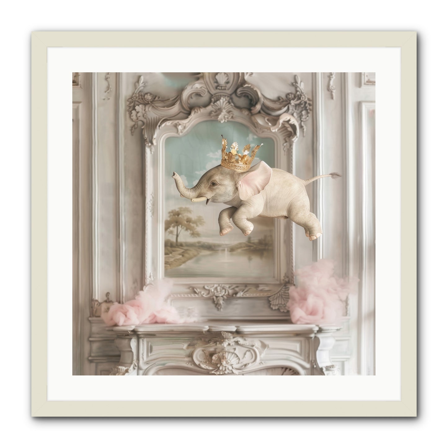Fitzroy -- Framed Print - White 24x24