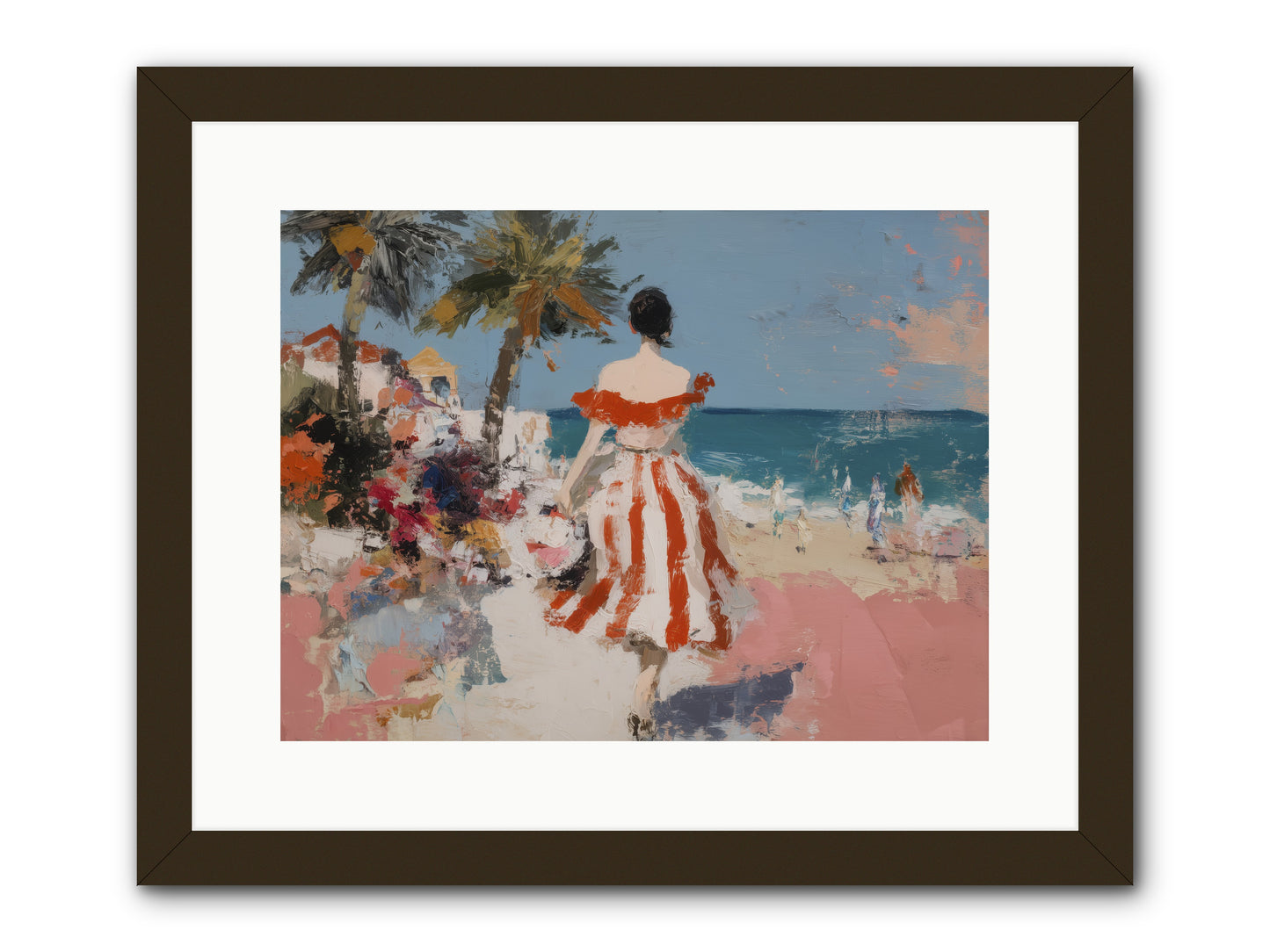 Flamingo Shores -- Framed Print - Black 16x12