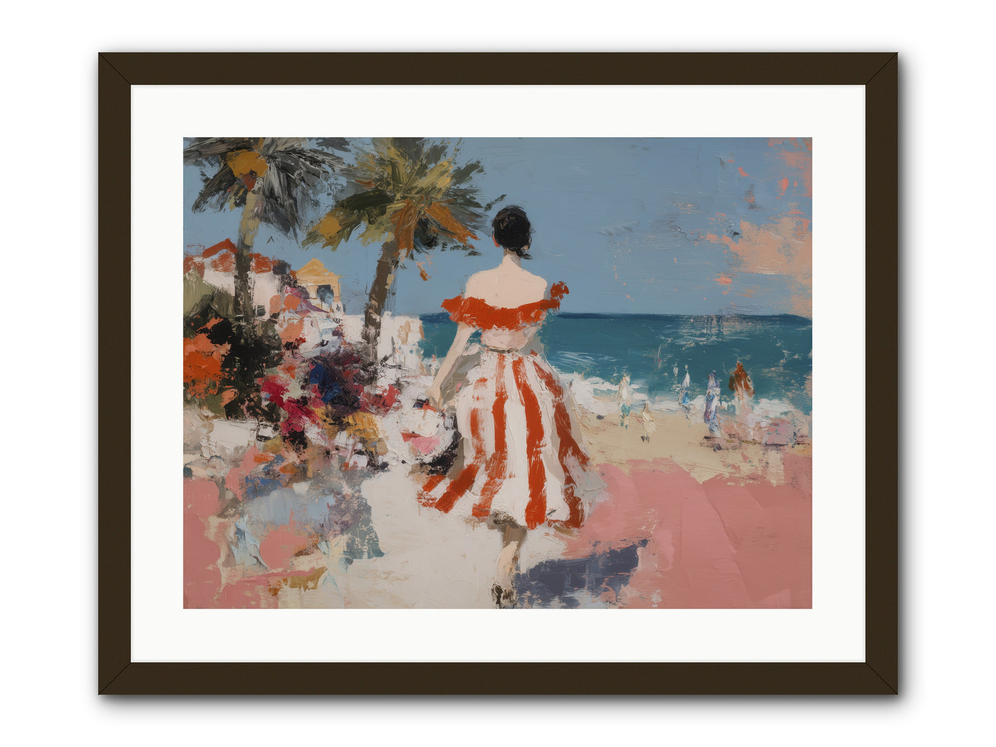 Flamingo Shores -- Framed Print - Black 24x18