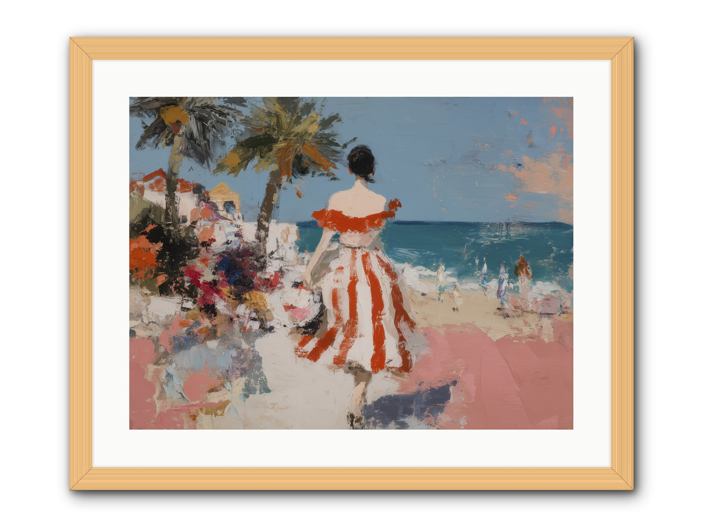 Flamingo Shores -- Framed Print - Natural 24x18