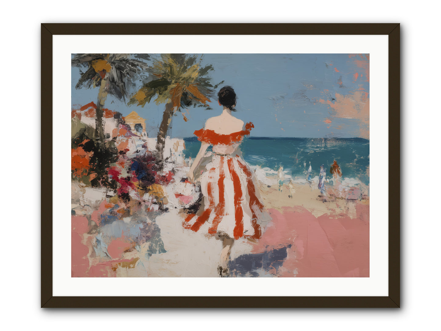 Flamingo Shores -- Framed Print - Black 32x24