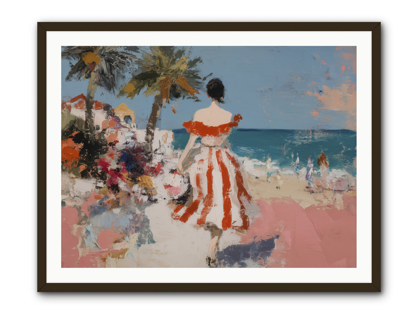 Flamingo Shores -- Framed Print - Black 40x30