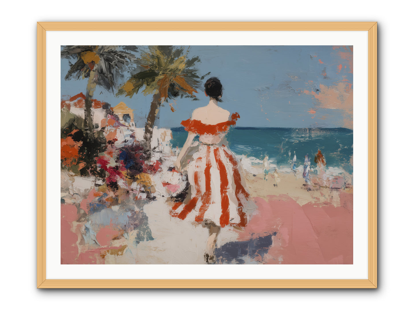 Flamingo Shores -- Framed Print - Natural 40x30