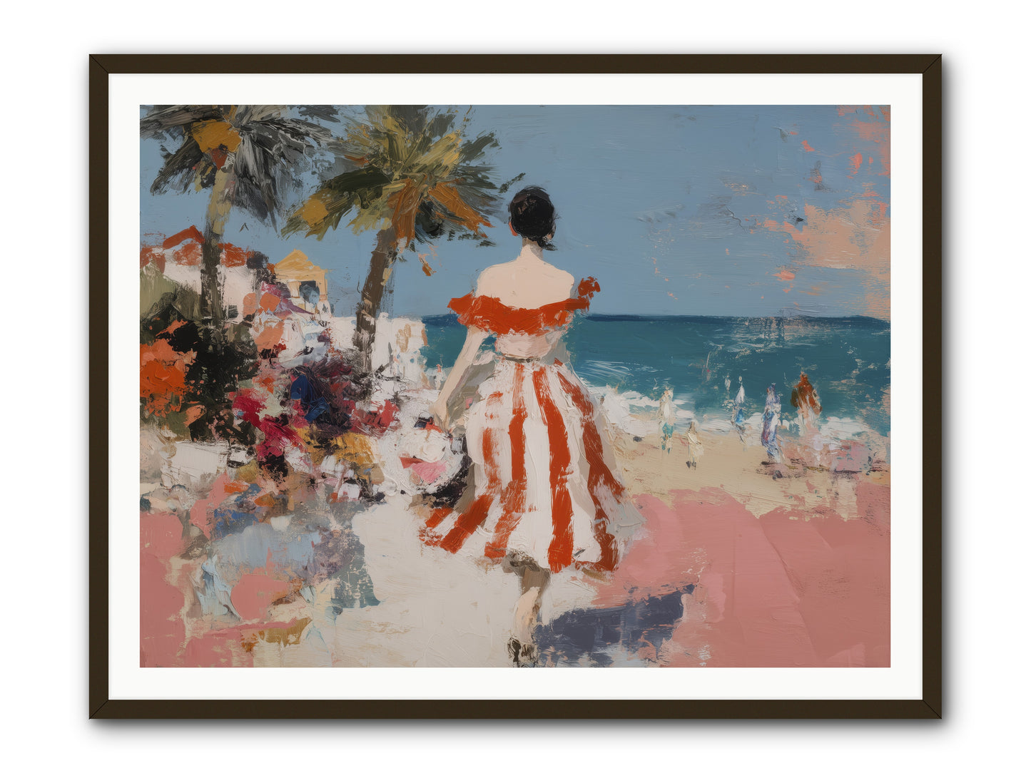 Flamingo Shores -- Framed Print - Black 48x36