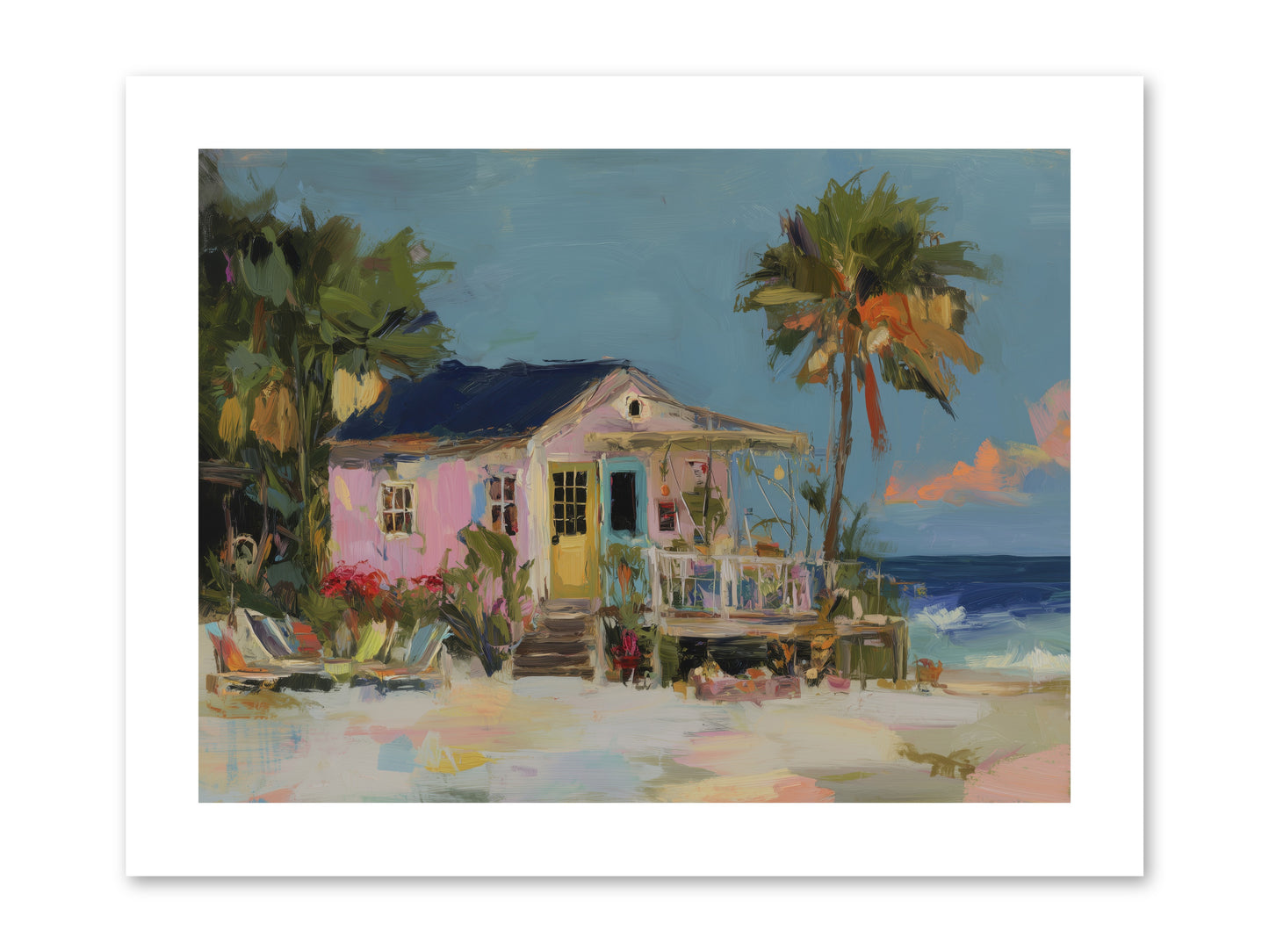 Flamingo's Dream House -- Paper Print 12x9
