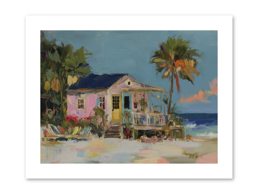 Flamingo's Dream House -- Paper Print 12x9