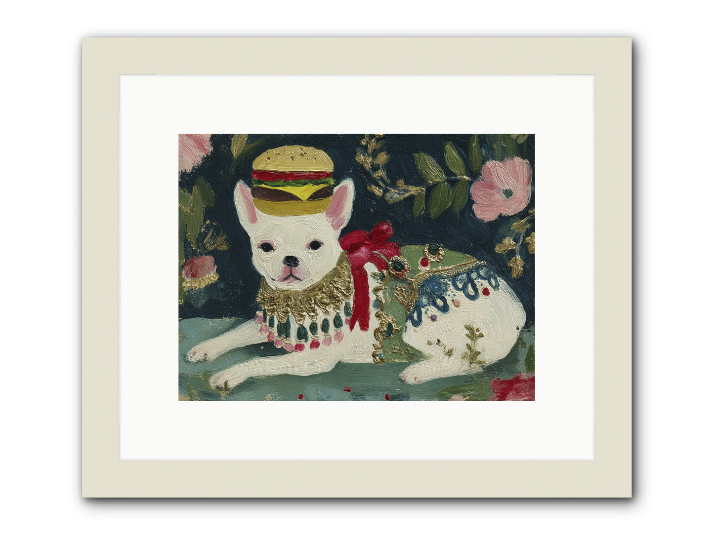 Flecks of Moonbeam Joy -- Framed Print - White 12x9