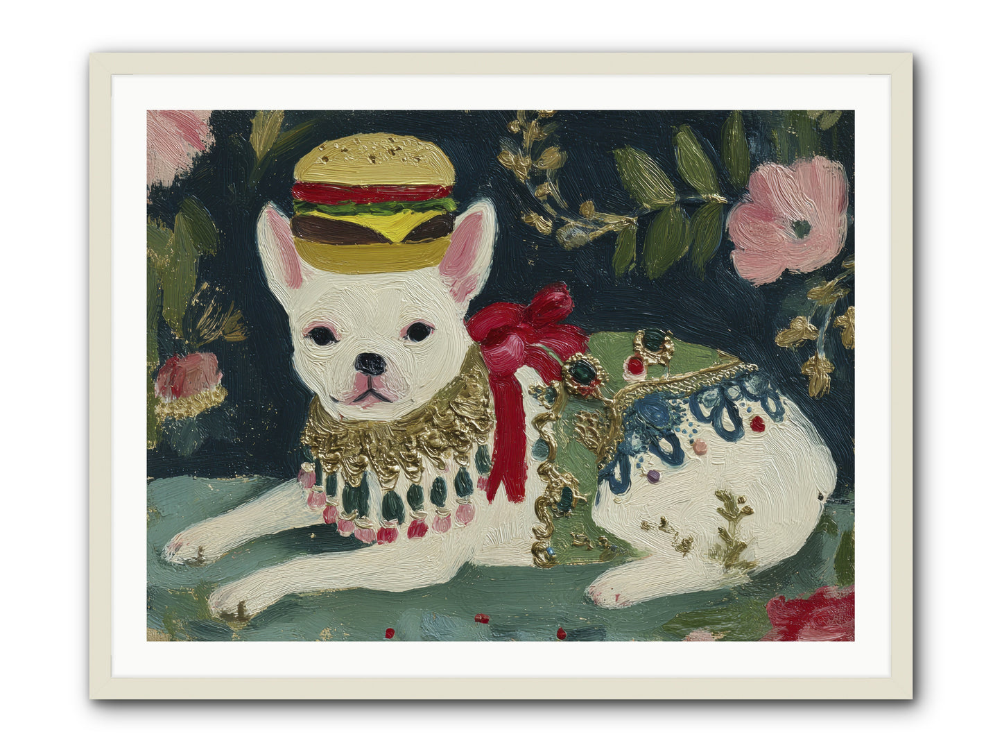 Flecks of Moonbeam Joy -- Framed Print - White 40x30