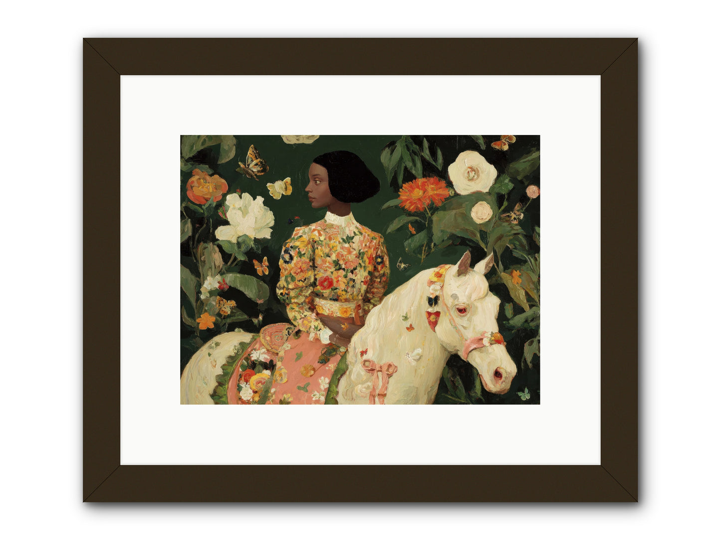 Fleur Finch-REZ -- Framed Print - Black 12x9