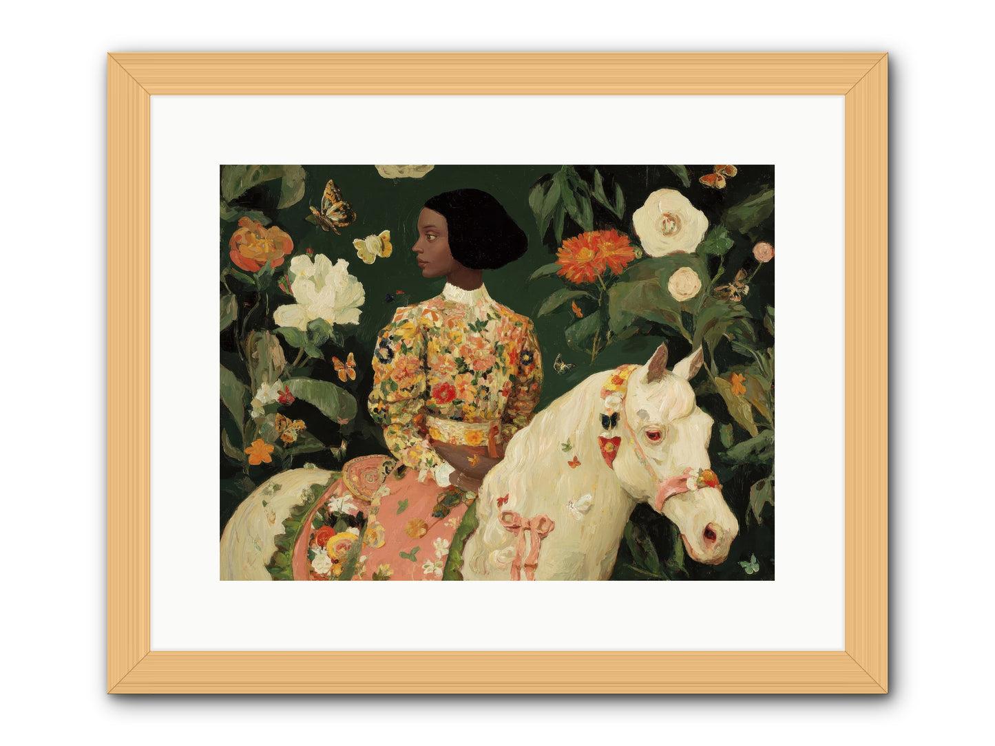 Fleur Finch-REZ -- Framed Print - Natural 16x12