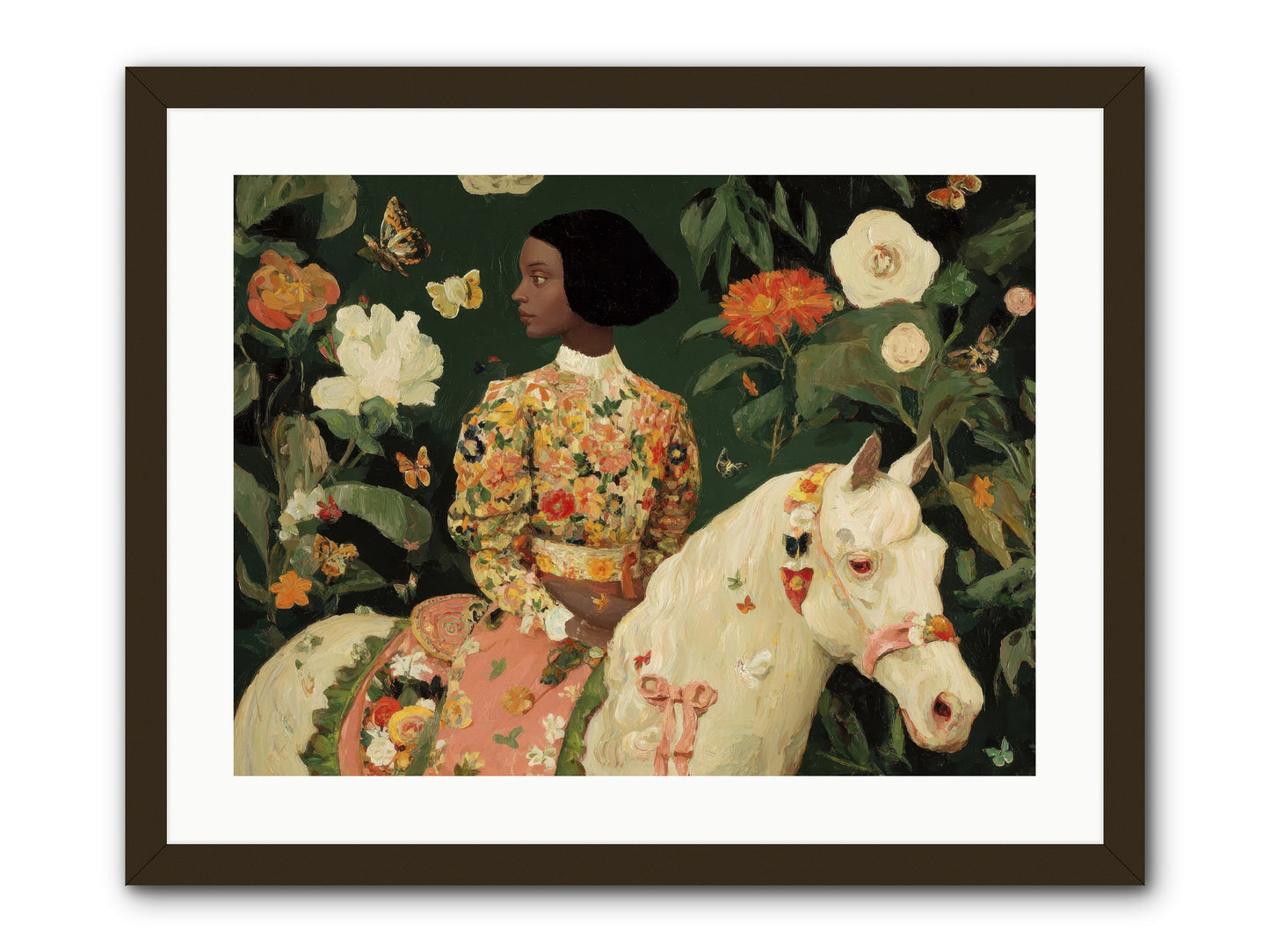 Fleur Finch-REZ -- Framed Print - Black 24x18