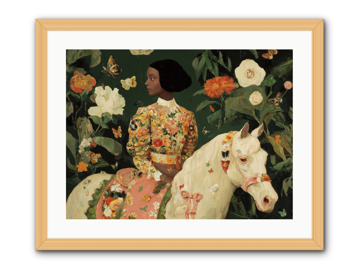 Fleur Finch-REZ -- Framed Print - Natural 24x18