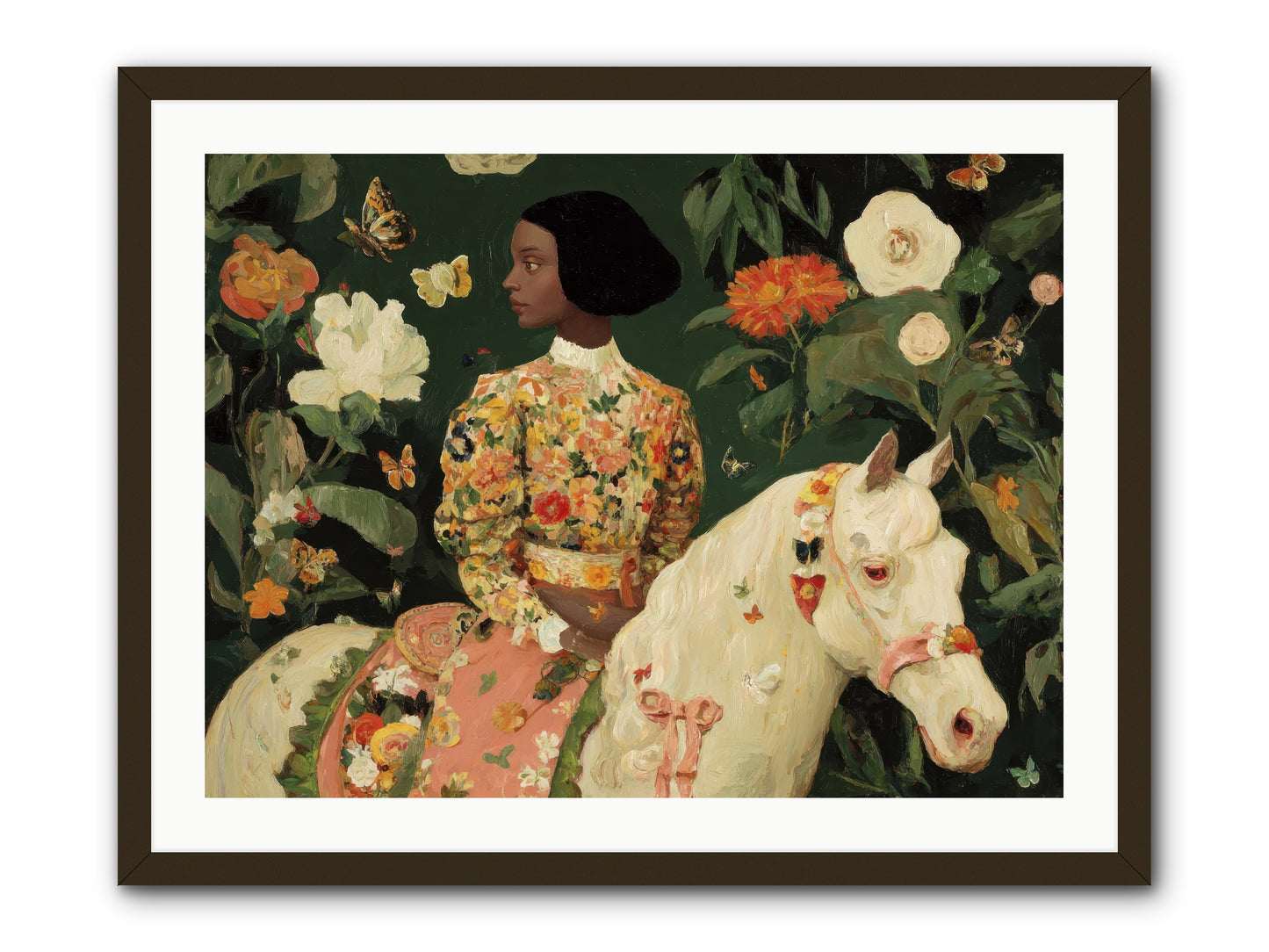 Fleur Finch-REZ -- Framed Print - Black 32x24