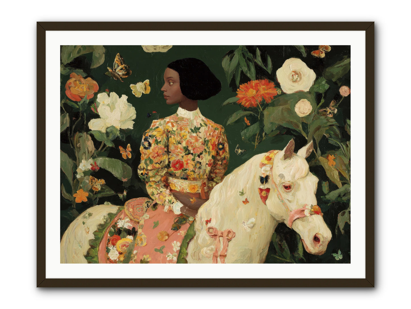 Fleur Finch-REZ -- Framed Print - Black 40x30