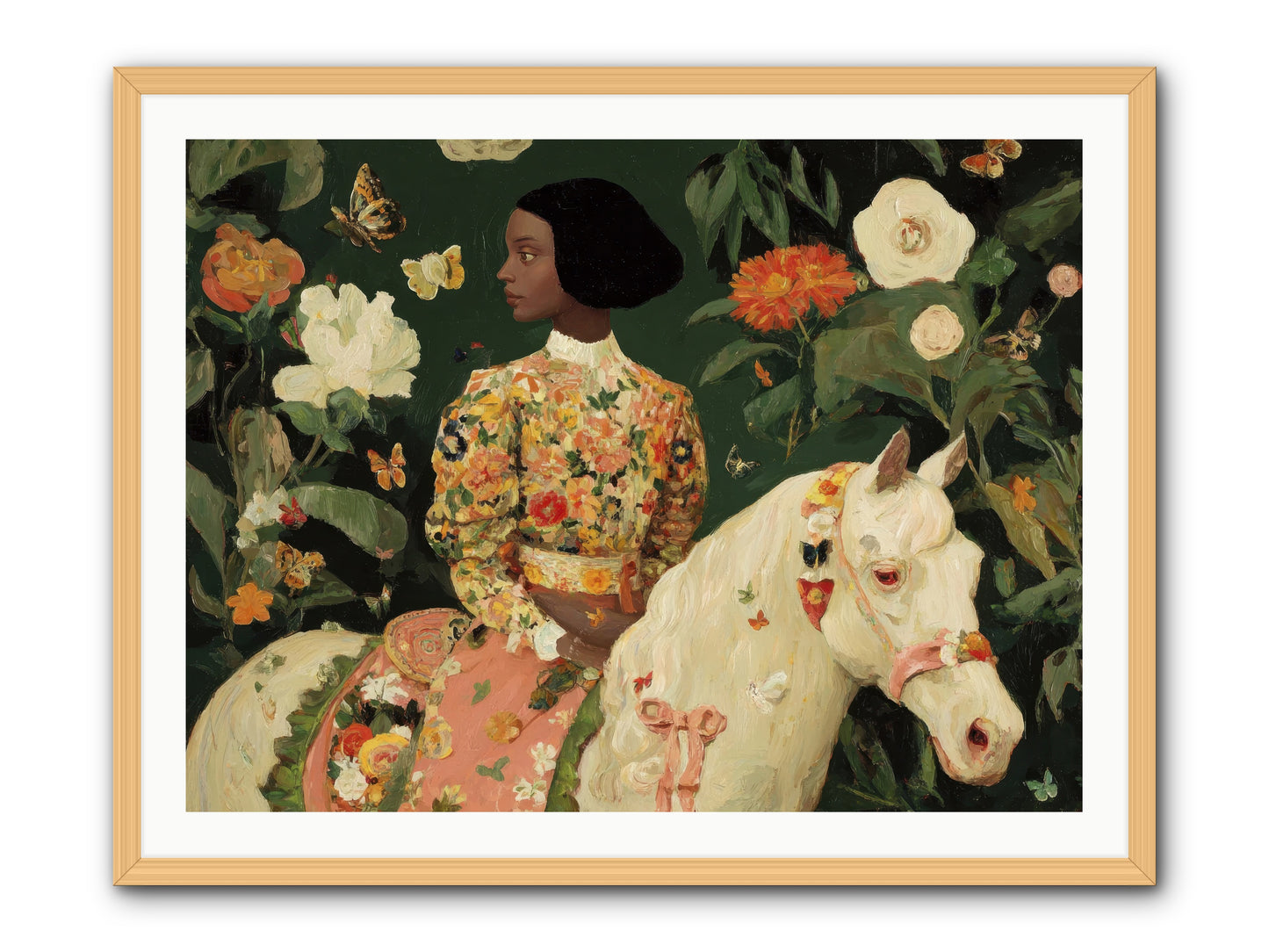 Fleur Finch-REZ -- Framed Print - Natural 40x30