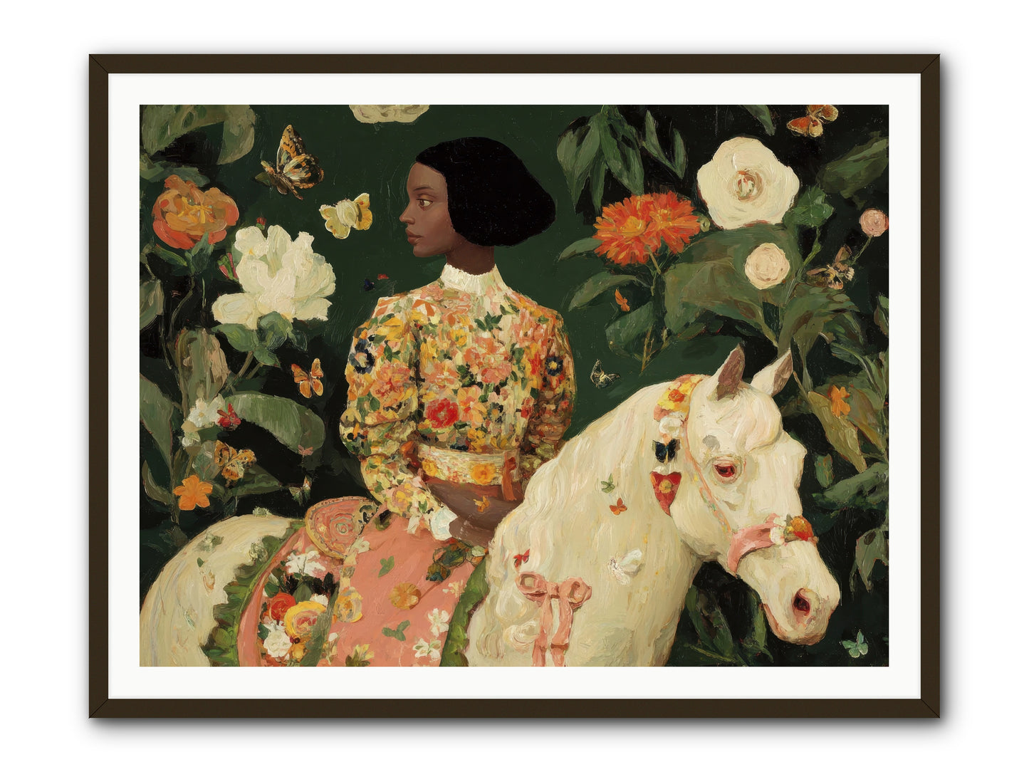 Fleur Finch-REZ -- Framed Print - Black 48x36