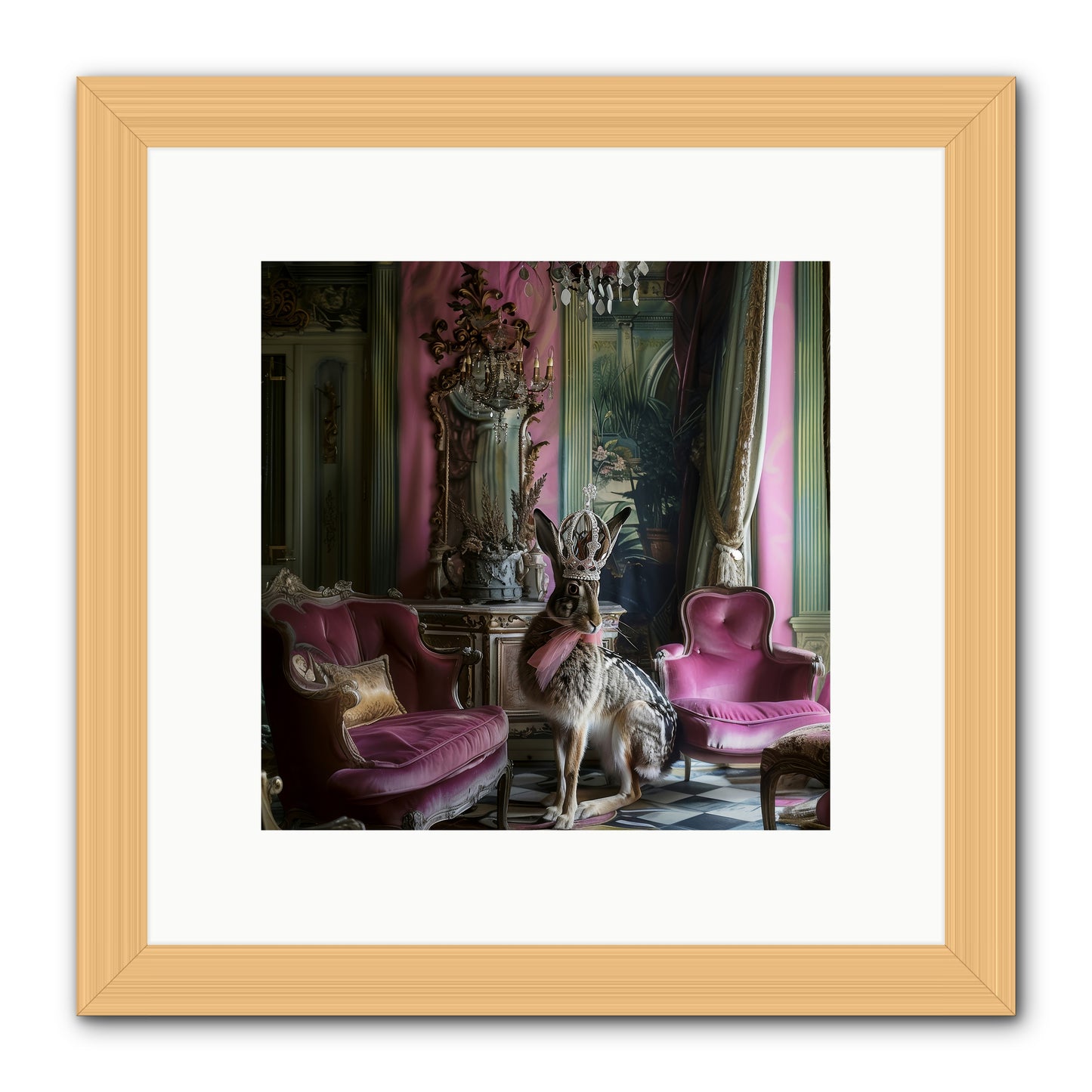Fleurine -- Framed Print - Natural 10x10