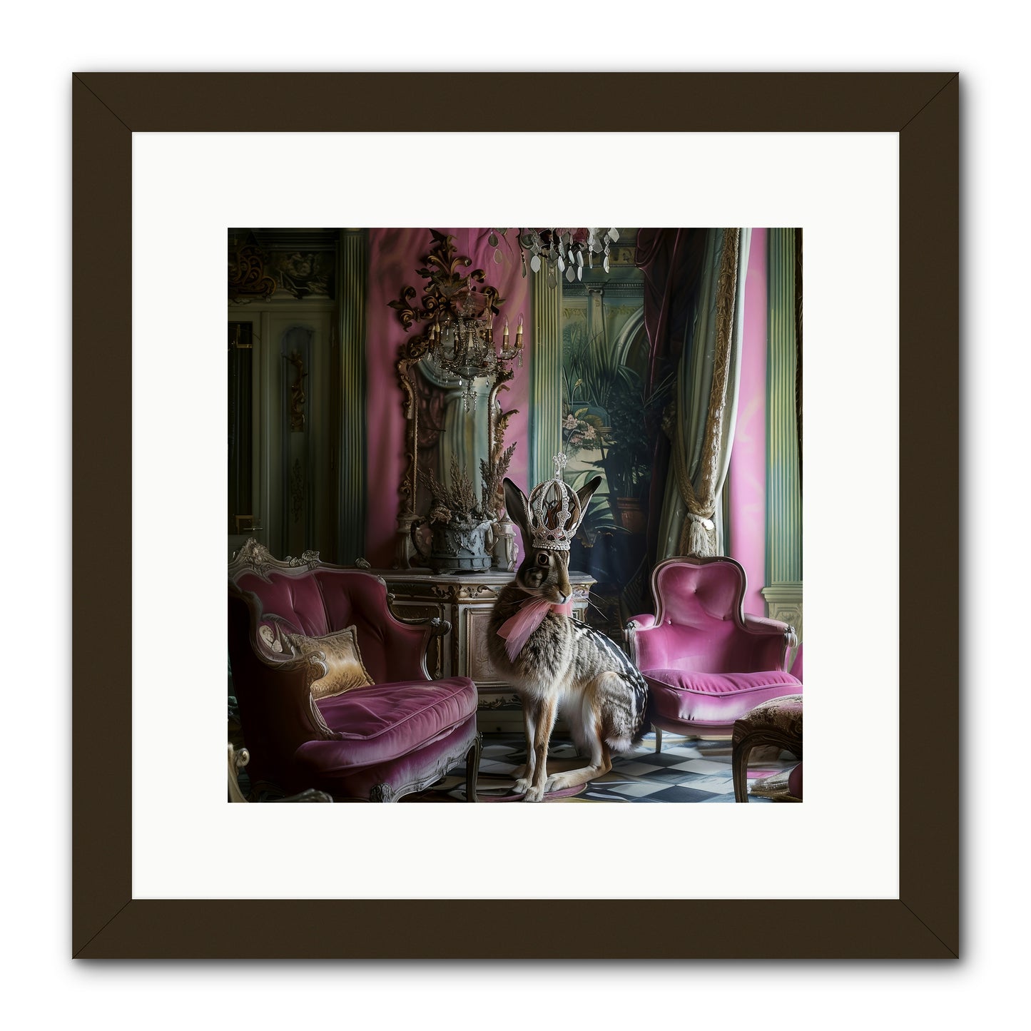 Fleurine -- Framed Print - Black 12x12