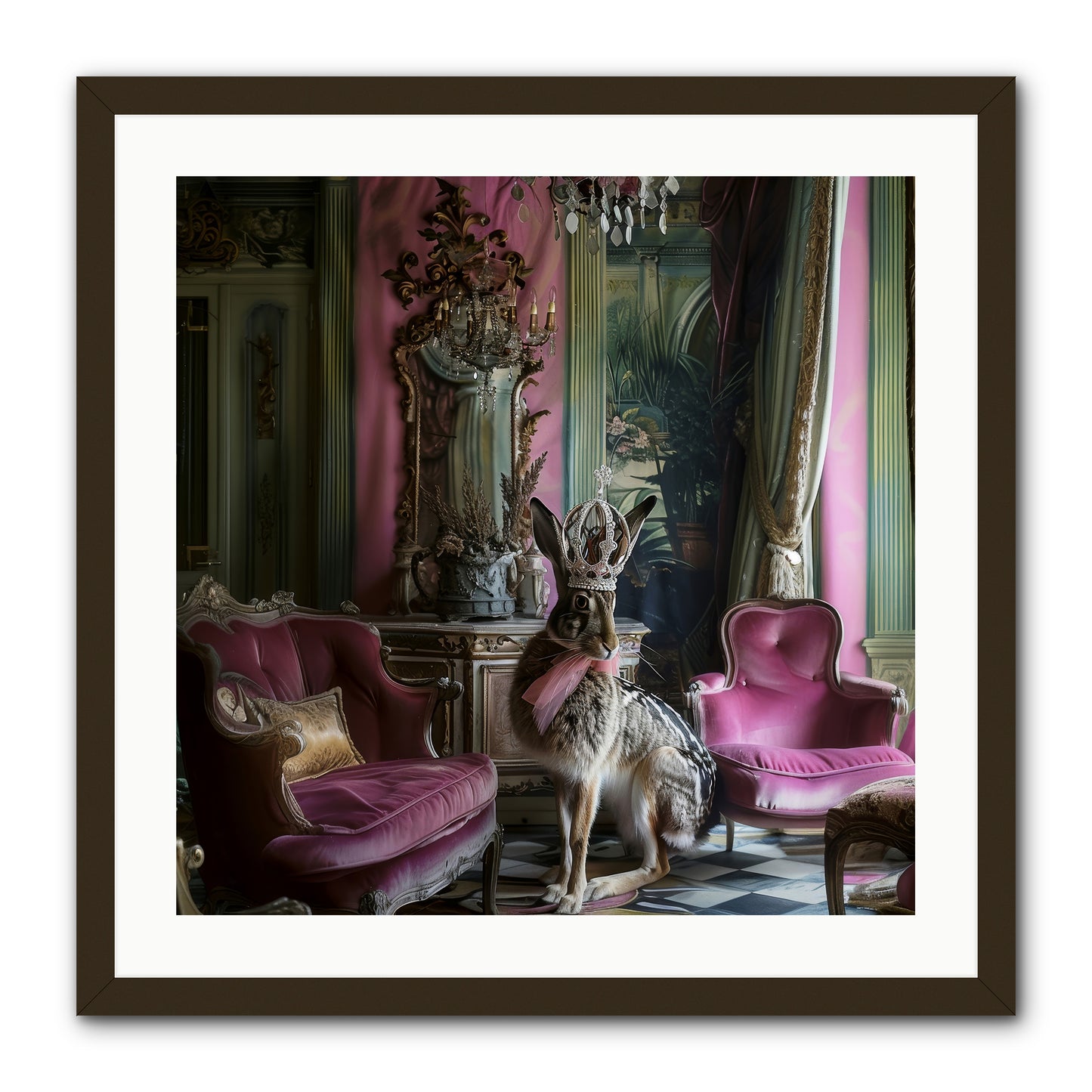 Fleurine -- Framed Print - Black 24x24