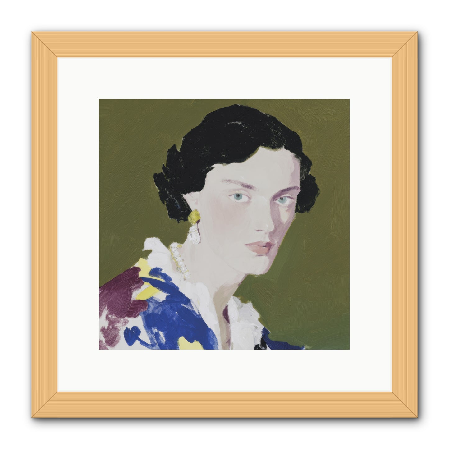 Flicker of Hope -- Framed Print - Natural 12x12