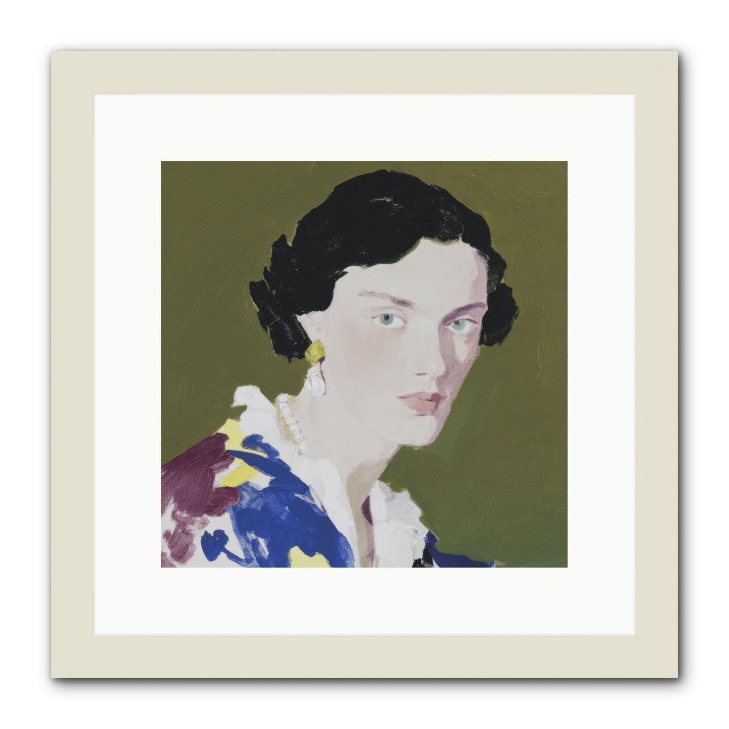 Flicker of Hope -- Framed Print - White 12x12