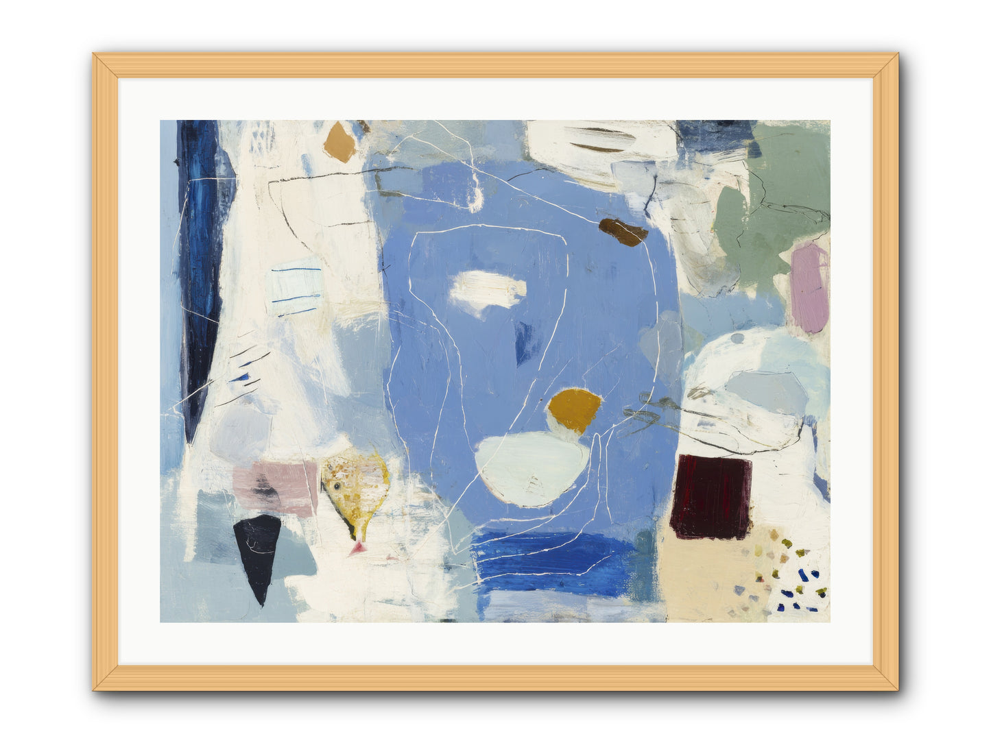 Flickering -- Framed Print - Natural 32x24