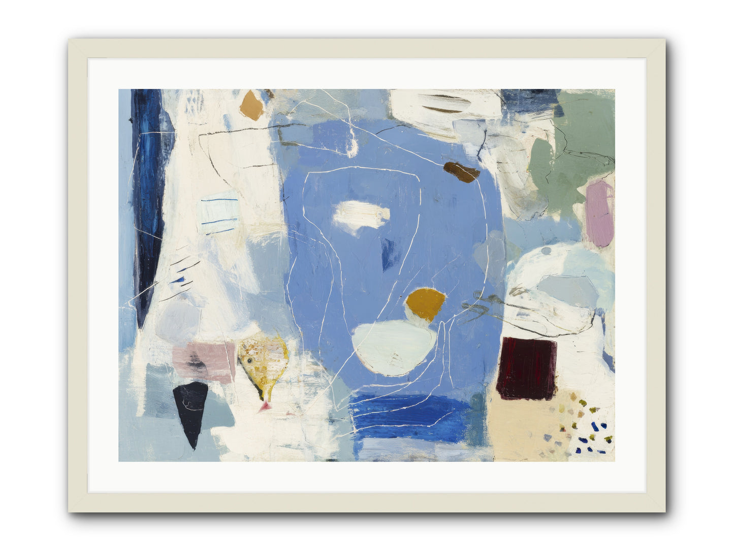 Flickering -- Framed Print - White 32x24