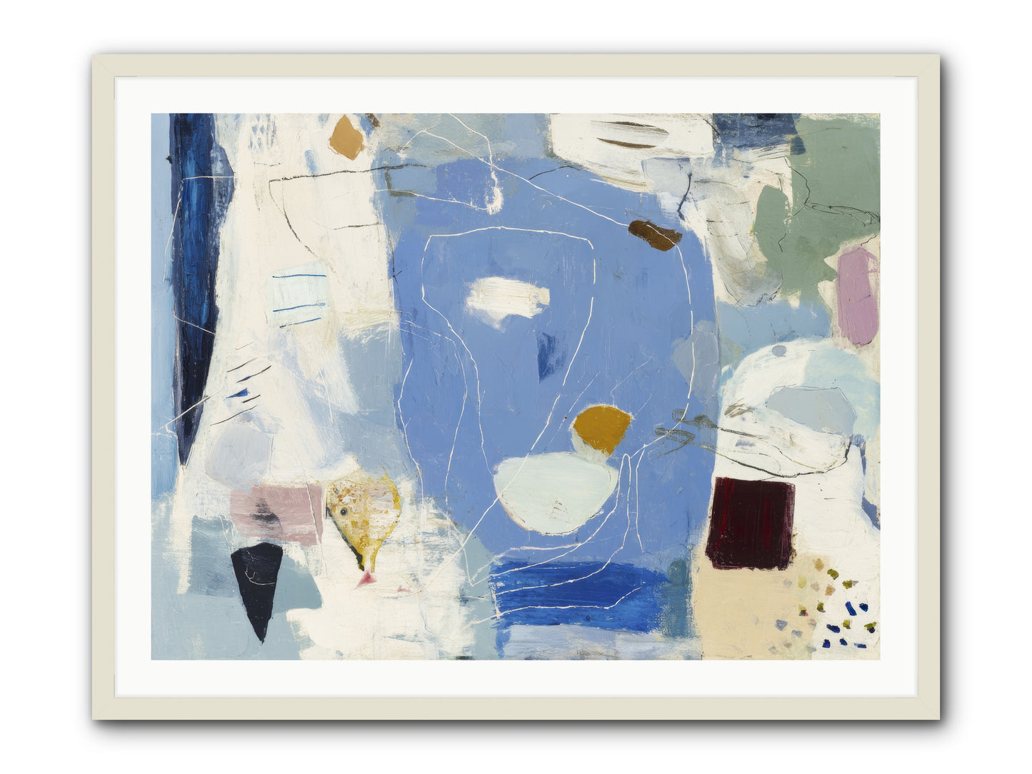 Flickering -- Framed Print - White 40x30