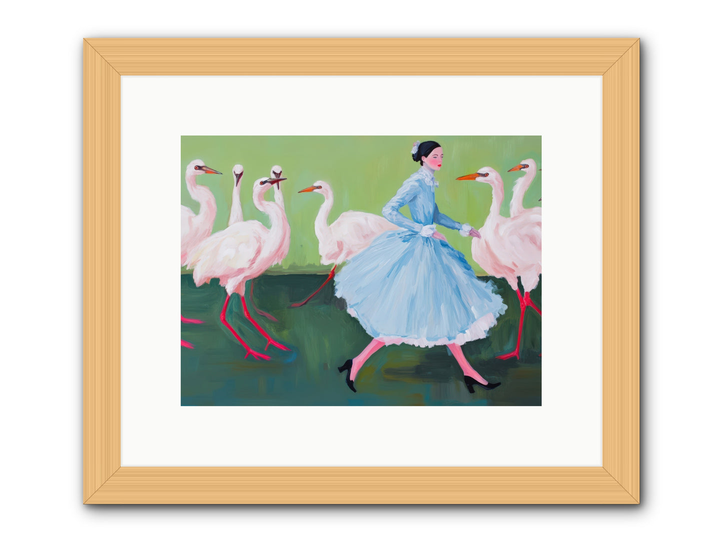Flight School MemoirsREZ -- Framed Print - Natural 12x9