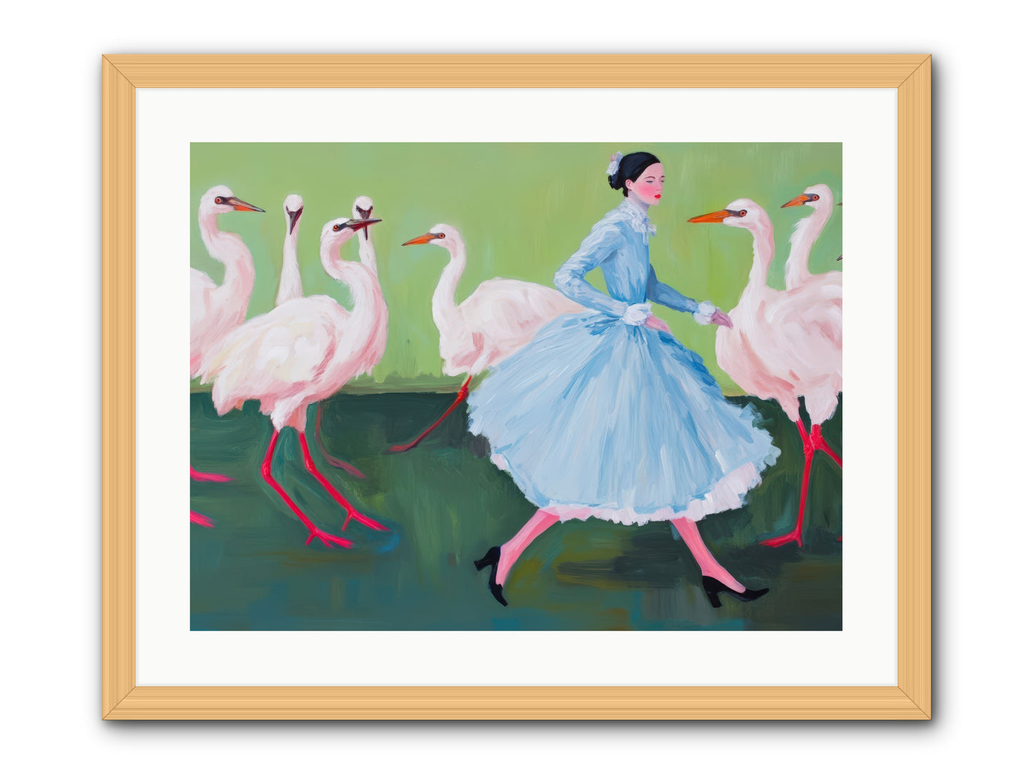 Flight School MemoirsREZ -- Framed Print - Natural 24x18