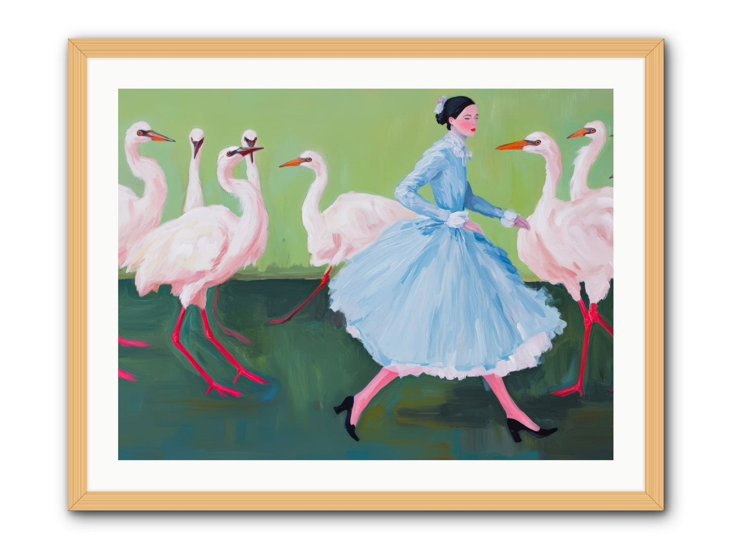 Flight School MemoirsREZ -- Framed Print - Natural 32x24
