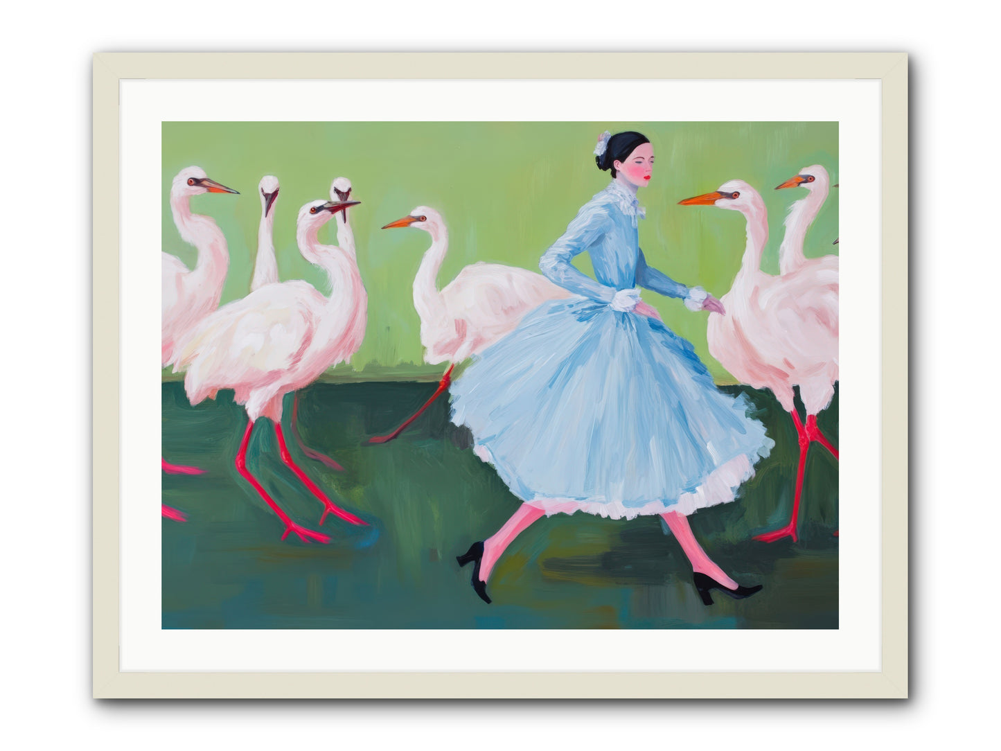 Flight School MemoirsREZ -- Framed Print - White 32x24