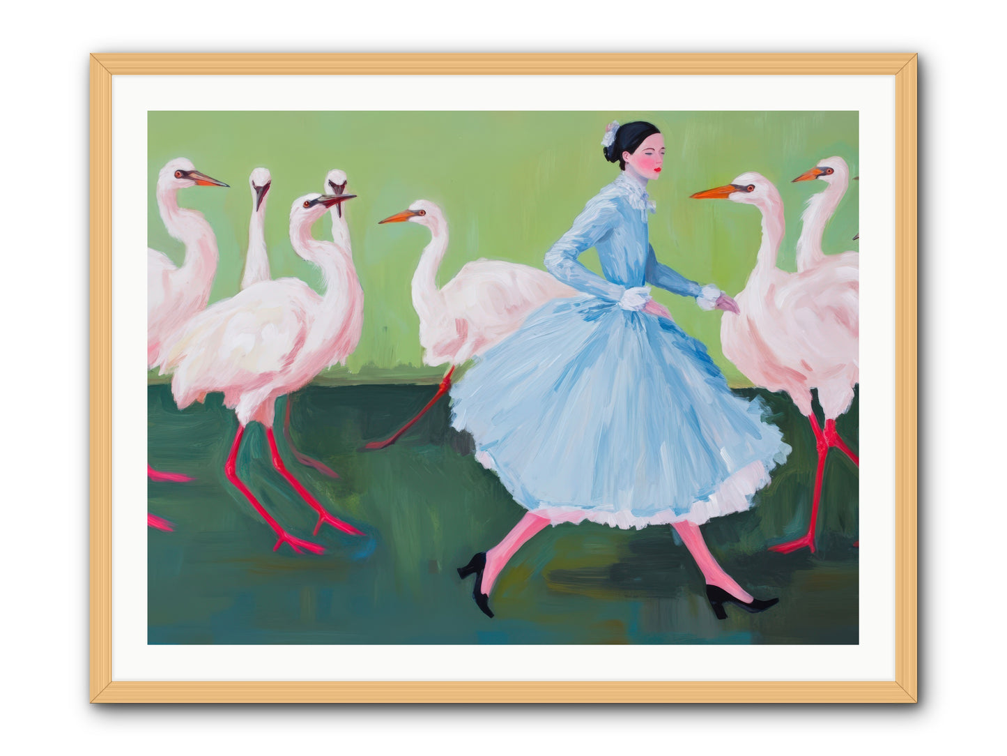 Flight School MemoirsREZ -- Framed Print - Natural 40x30